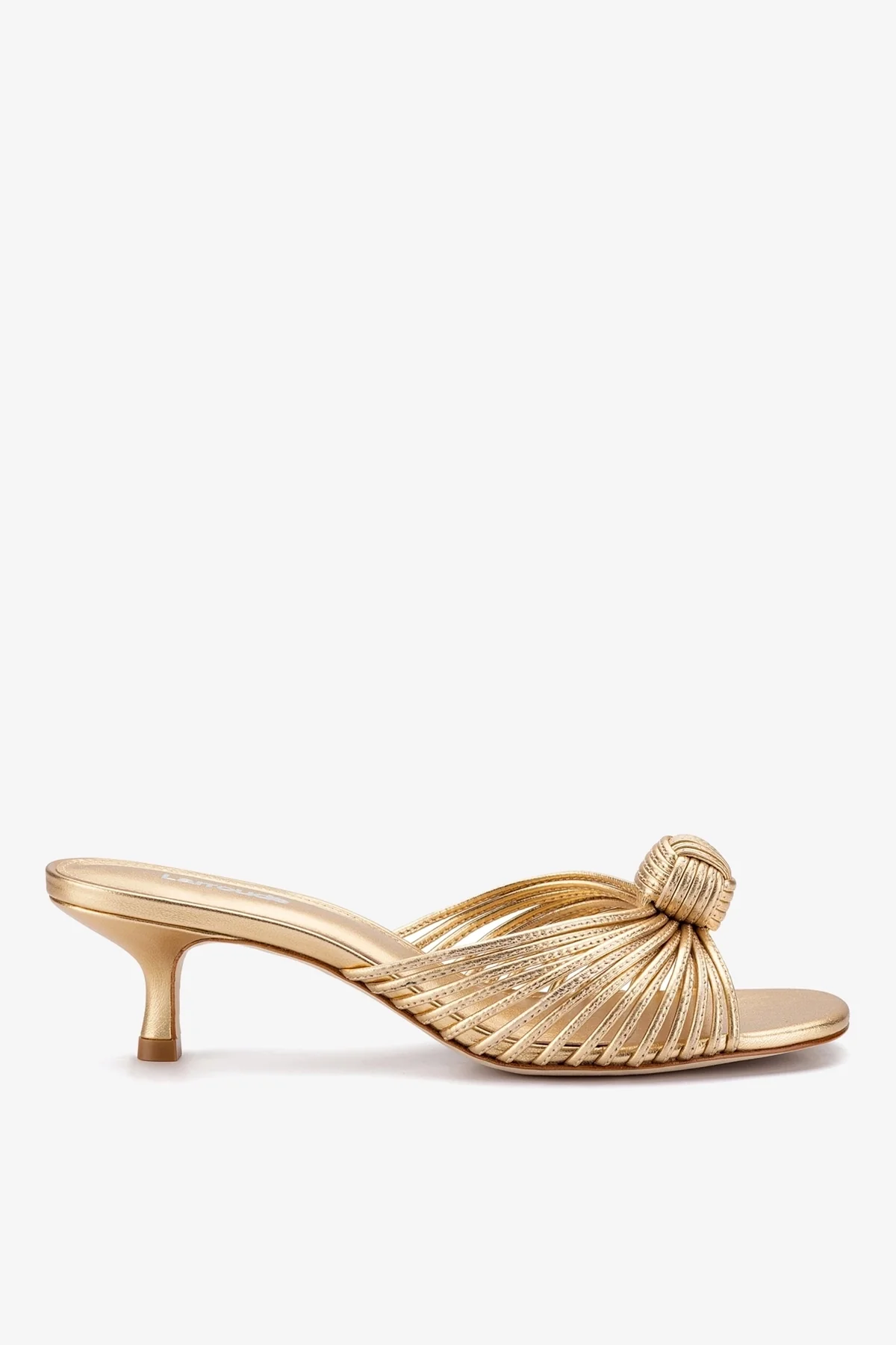 Mule Valerie Couro Dourado