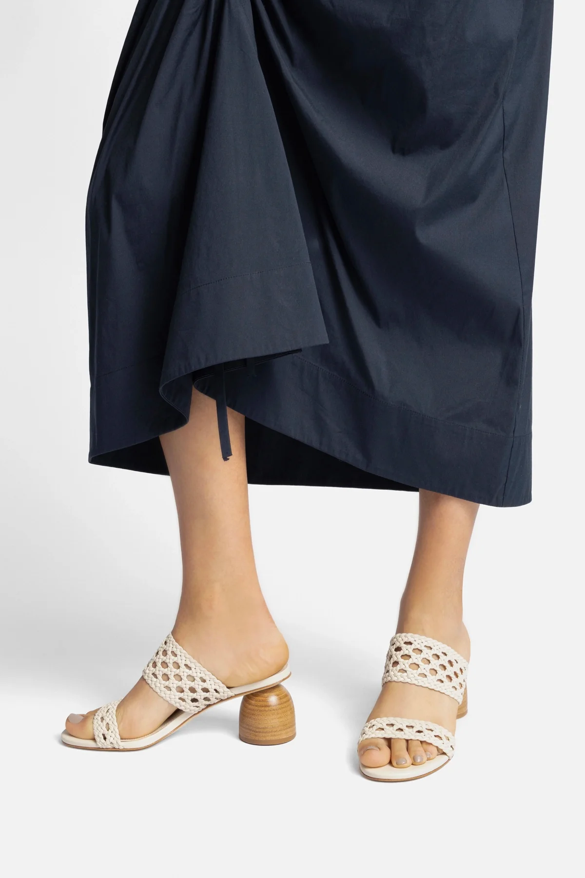 Mule Dew Drop Macramê Couro Off White - Image 2