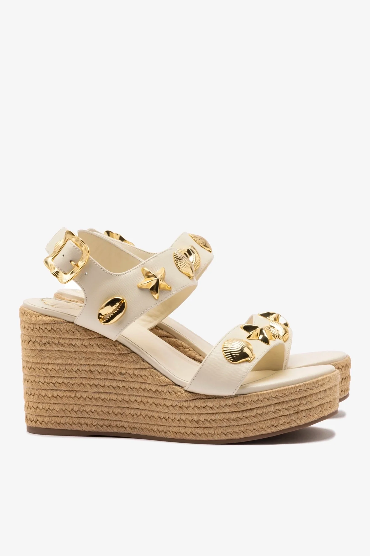 Sandália Anabela Madison Couro Off White - Image 3
