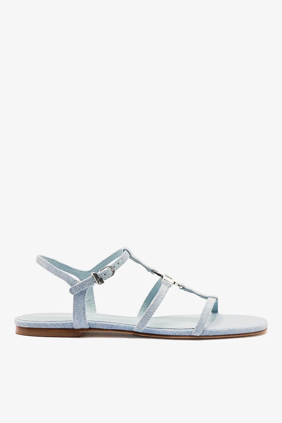Sandália Flat Hana Jeans Azul