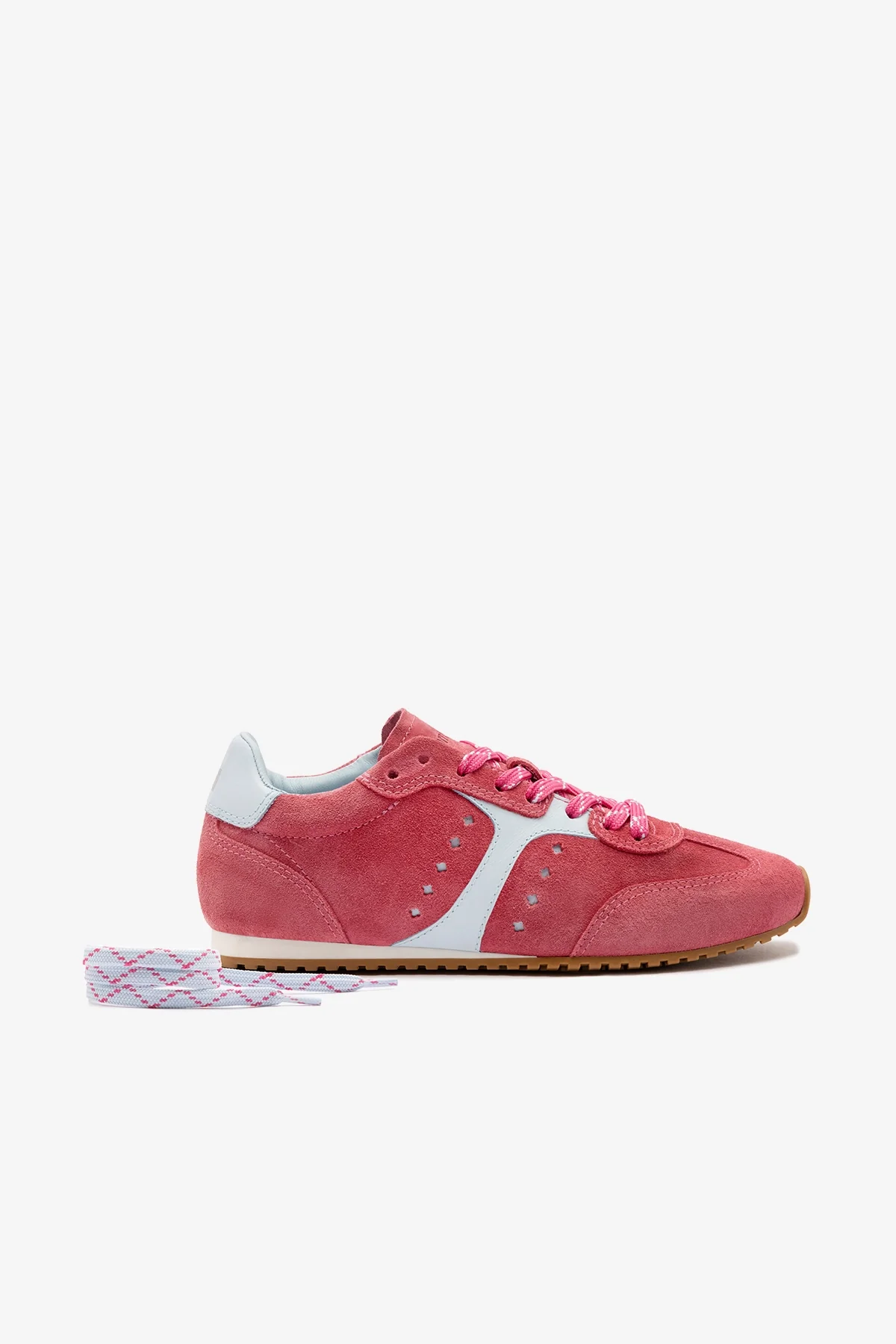 Tênis Stella Camurça Rosa e Couro Azul - Image 4