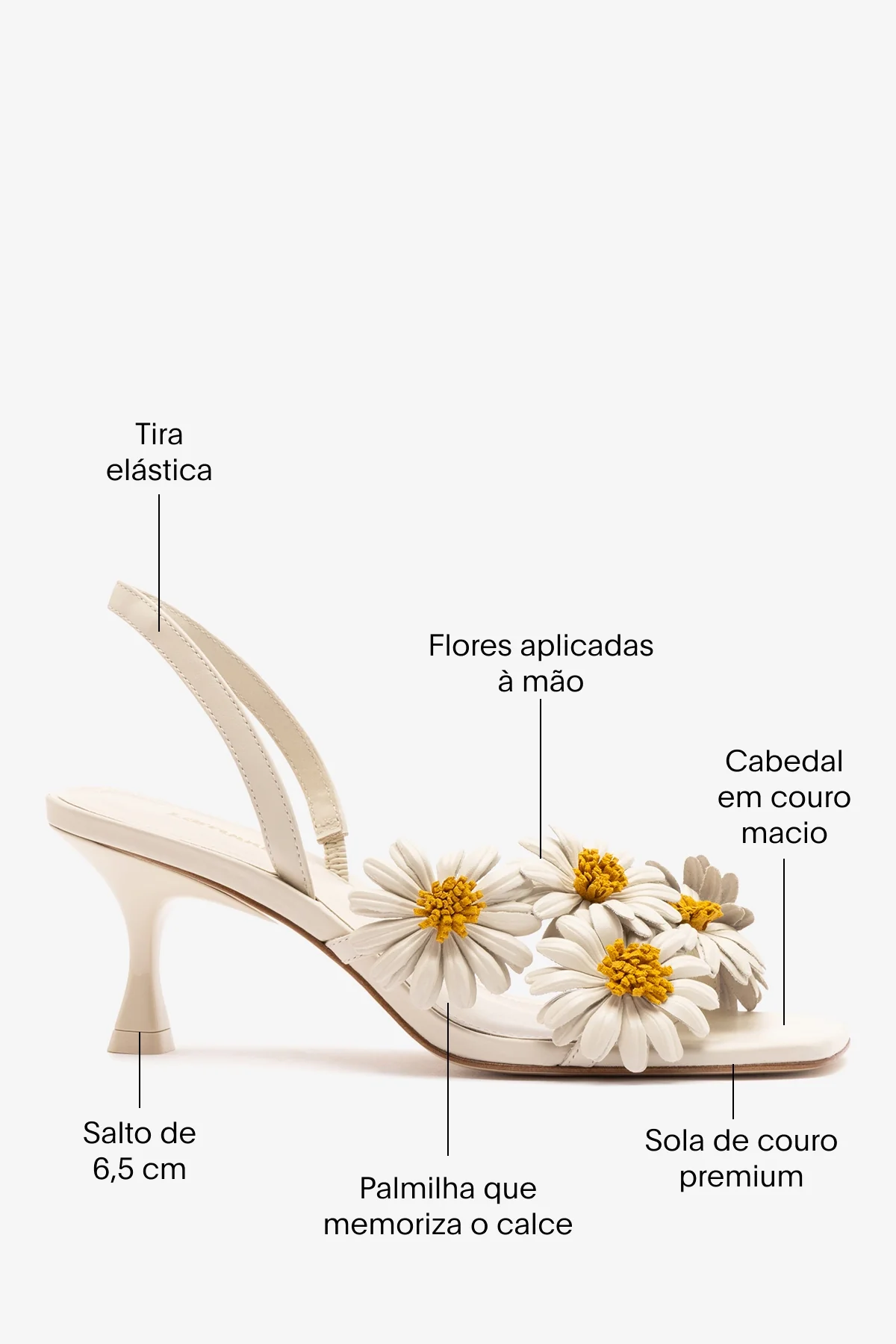 Sandália Fiore Couro Off White - Image 6