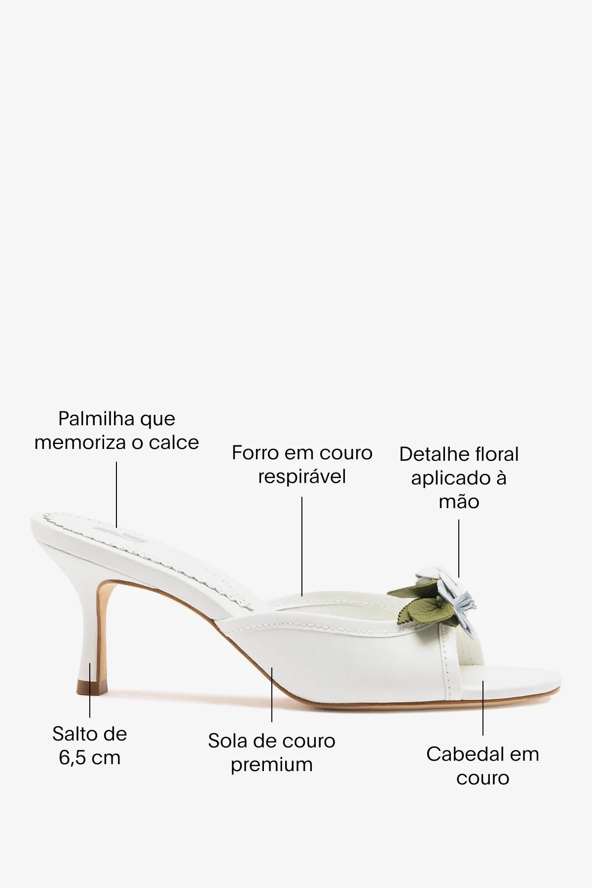 Mule Juliette Couro Branco - Image 5