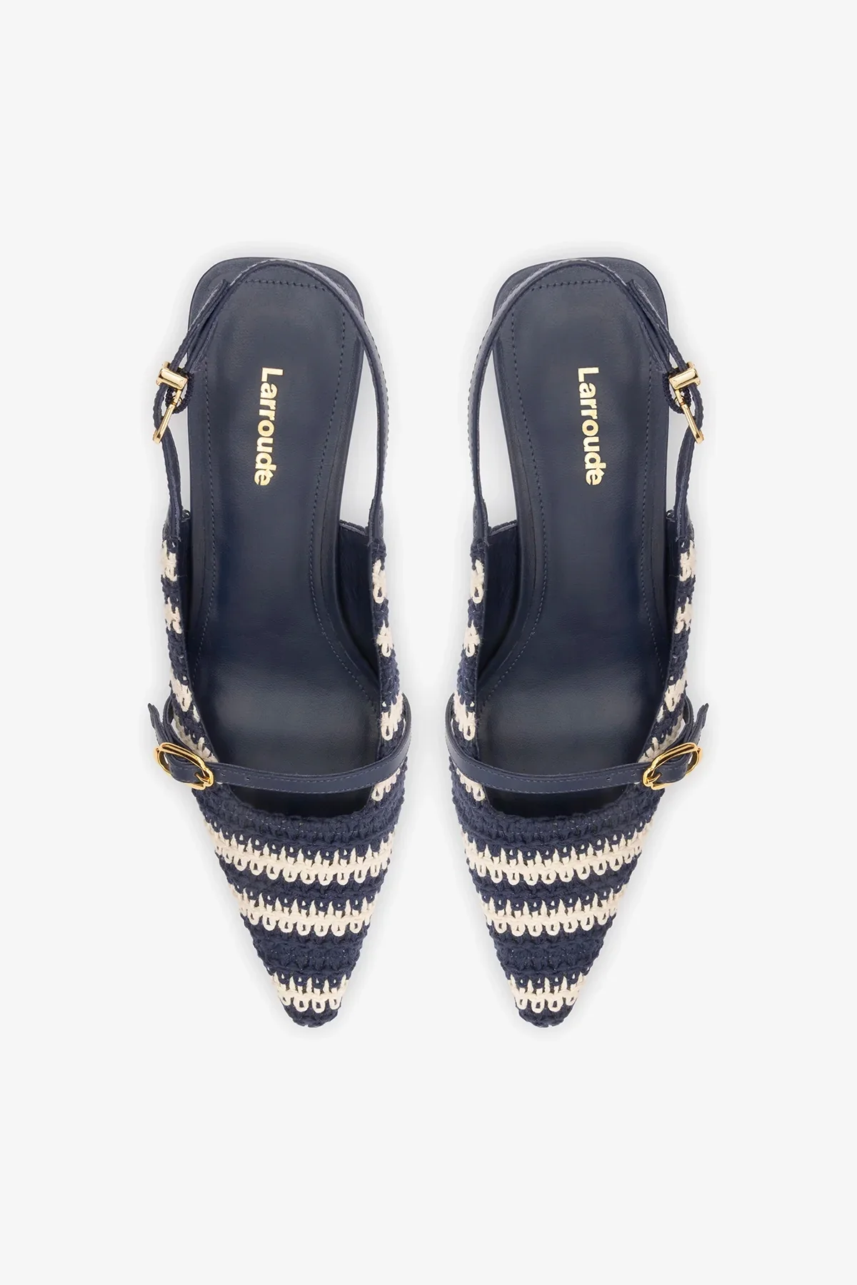 Slingback Ines Crochê Listrado Azul - Image 6