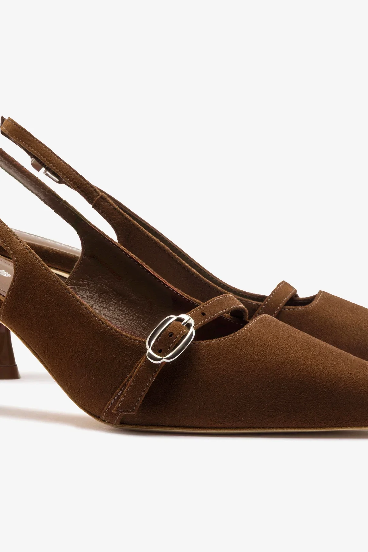 Slingback Ines Camurça Marrom - Image 4