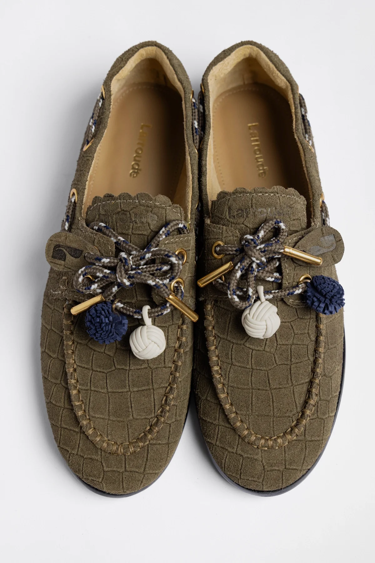 Mocassim Boat Shoe Cyprus Camurça Croco Verde - Image 3