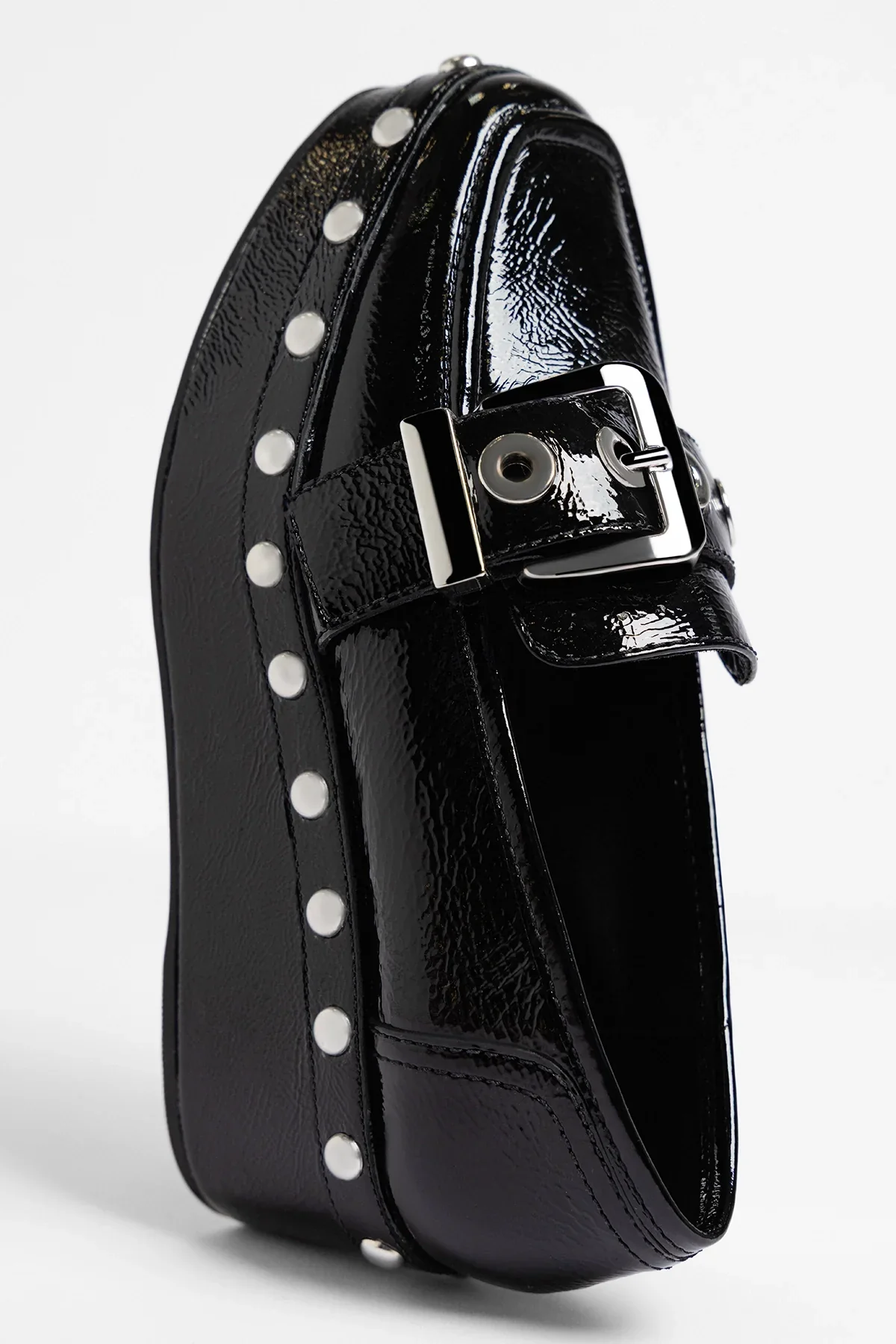Mocassim Flatform Stewart Couro Verniz Preto - Image 3