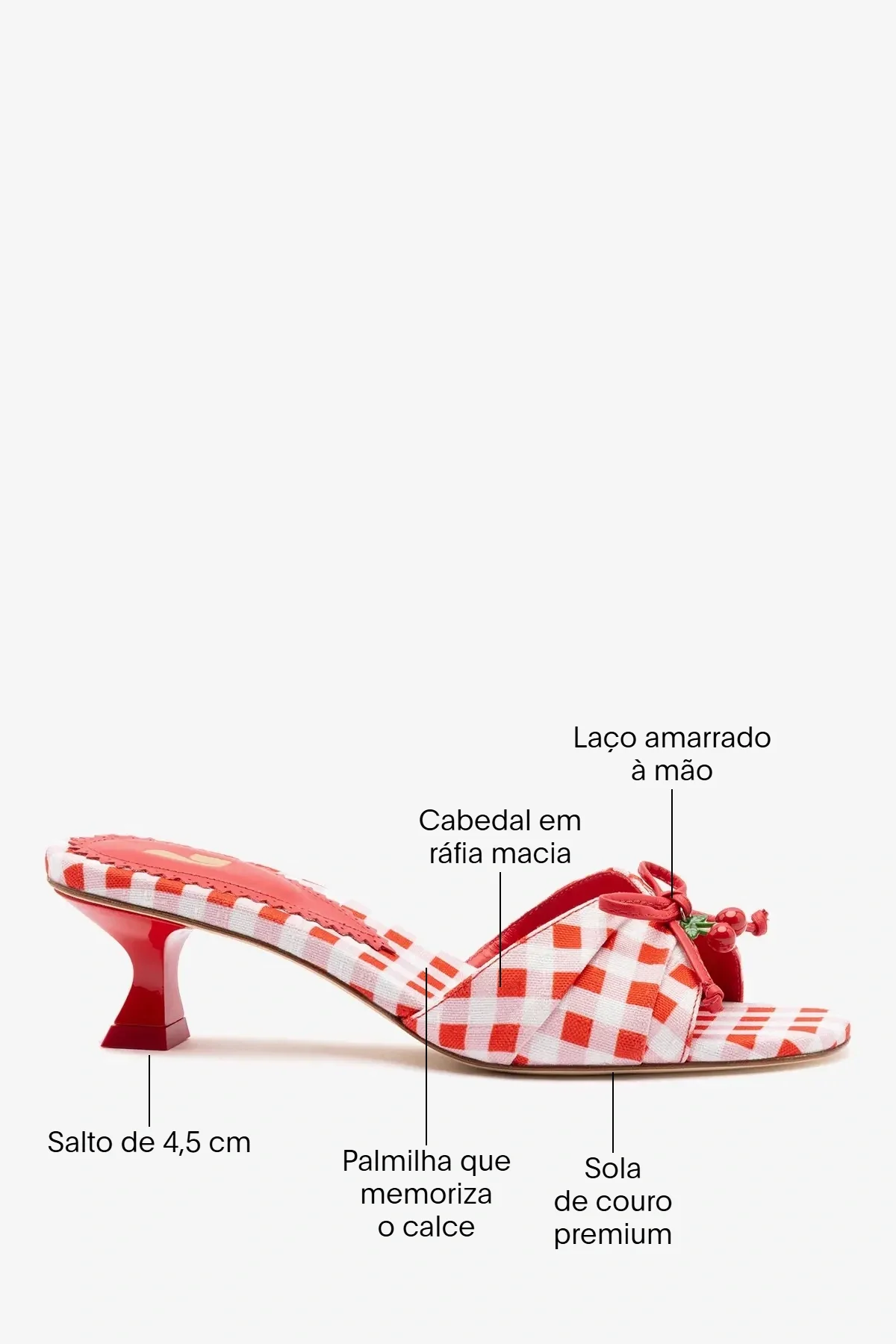 Mule Bardot Estampado Vermelho - Image 5