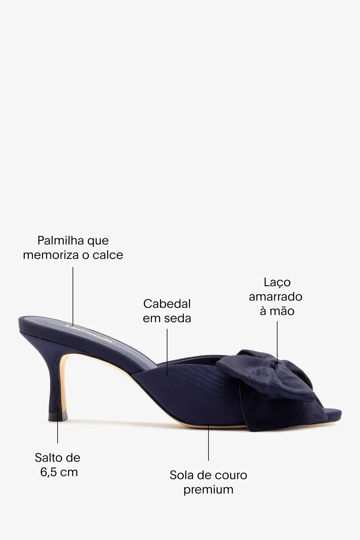 Mule Peep Toe Elle Seda Azul - Image 5