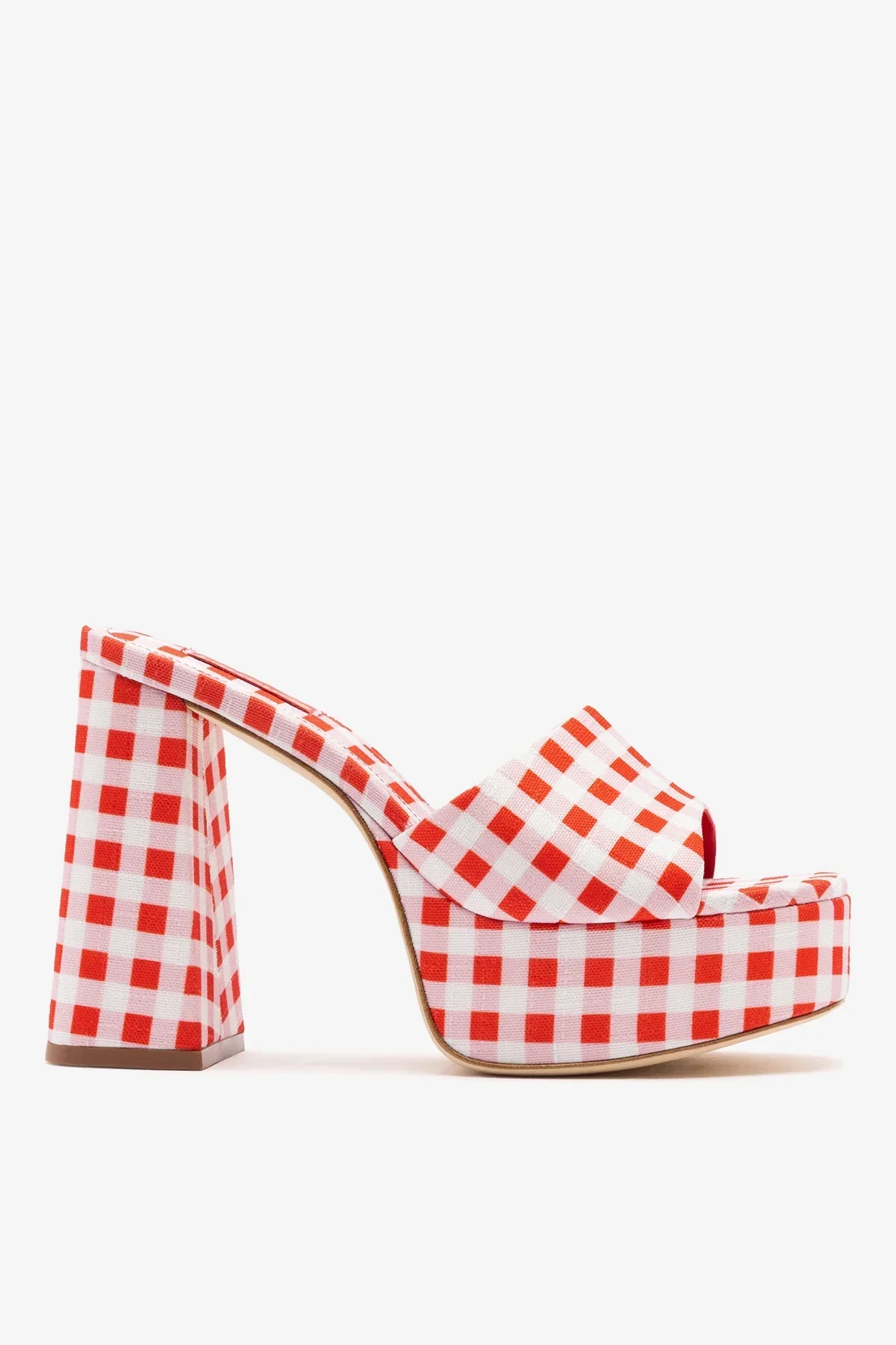 Mule Plataforma Dolly Estampado Vermelho