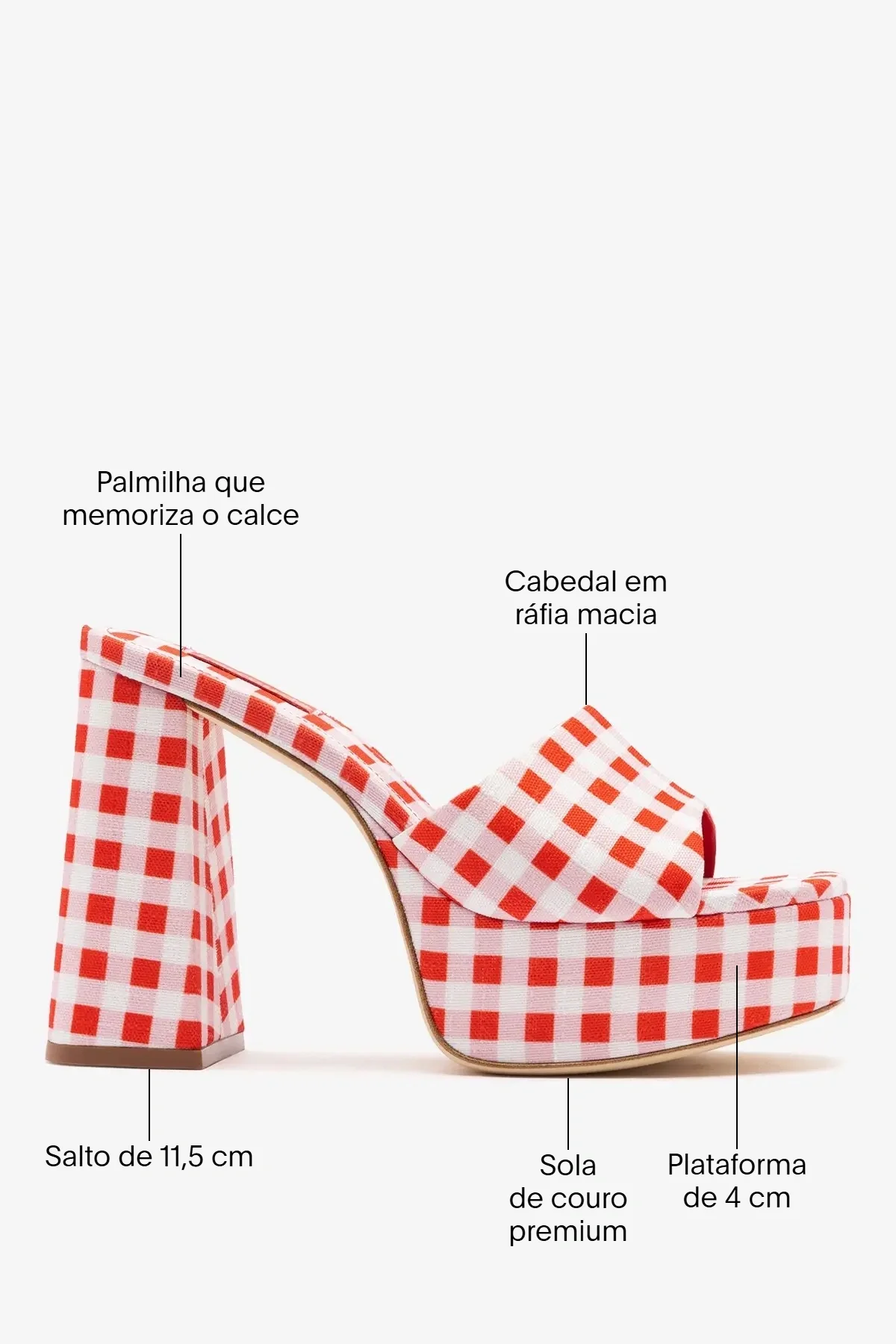 Mule Plataforma Dolly Estampado Vermelho - Image 5