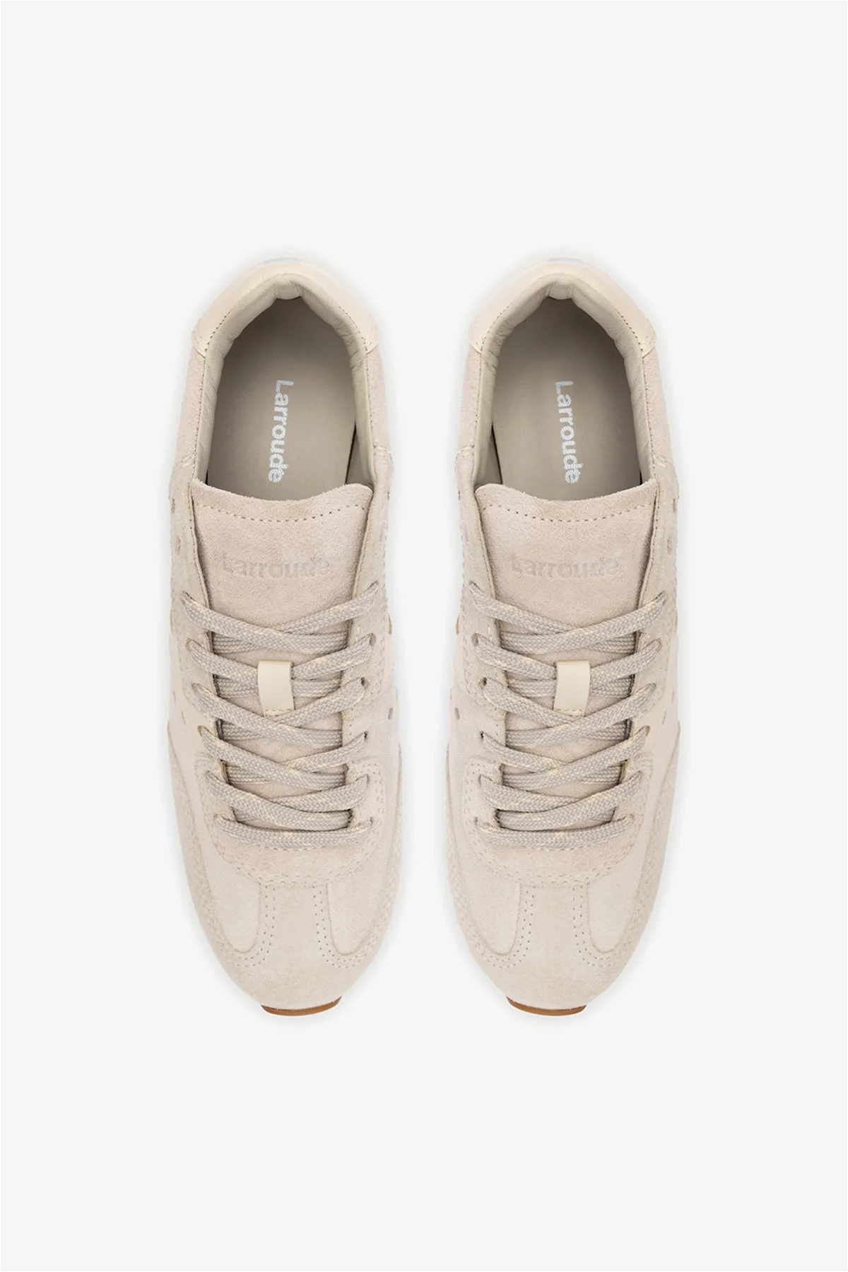 Tênis Stella Camurça Cinza e Couro Off White - Image 8