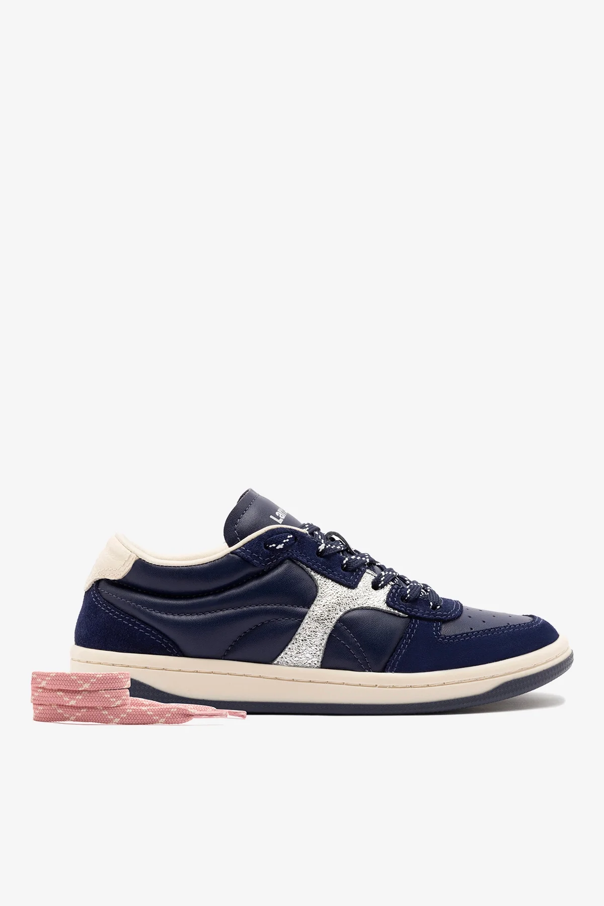 Tênis George Couro Azul, Prateado e Off White - Image 4