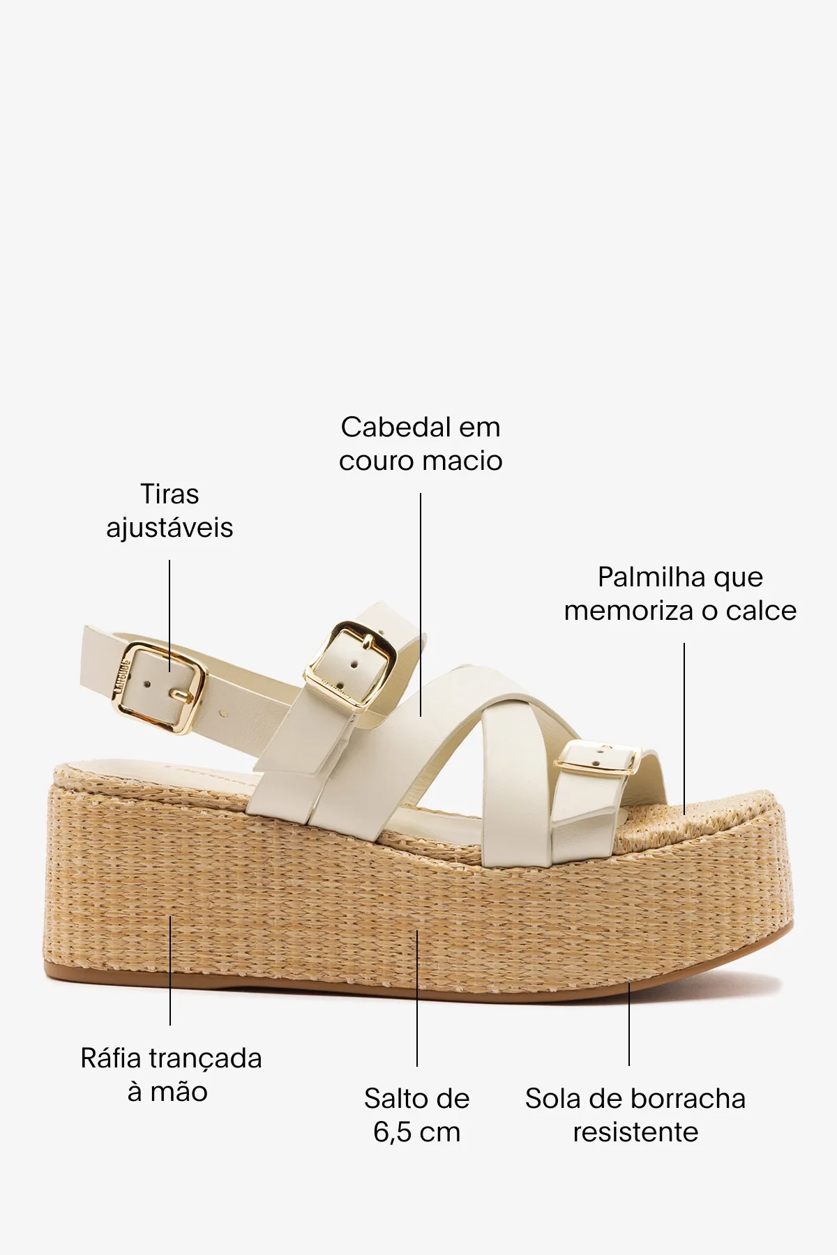 Flatform Patti Couro Off White - Image 5