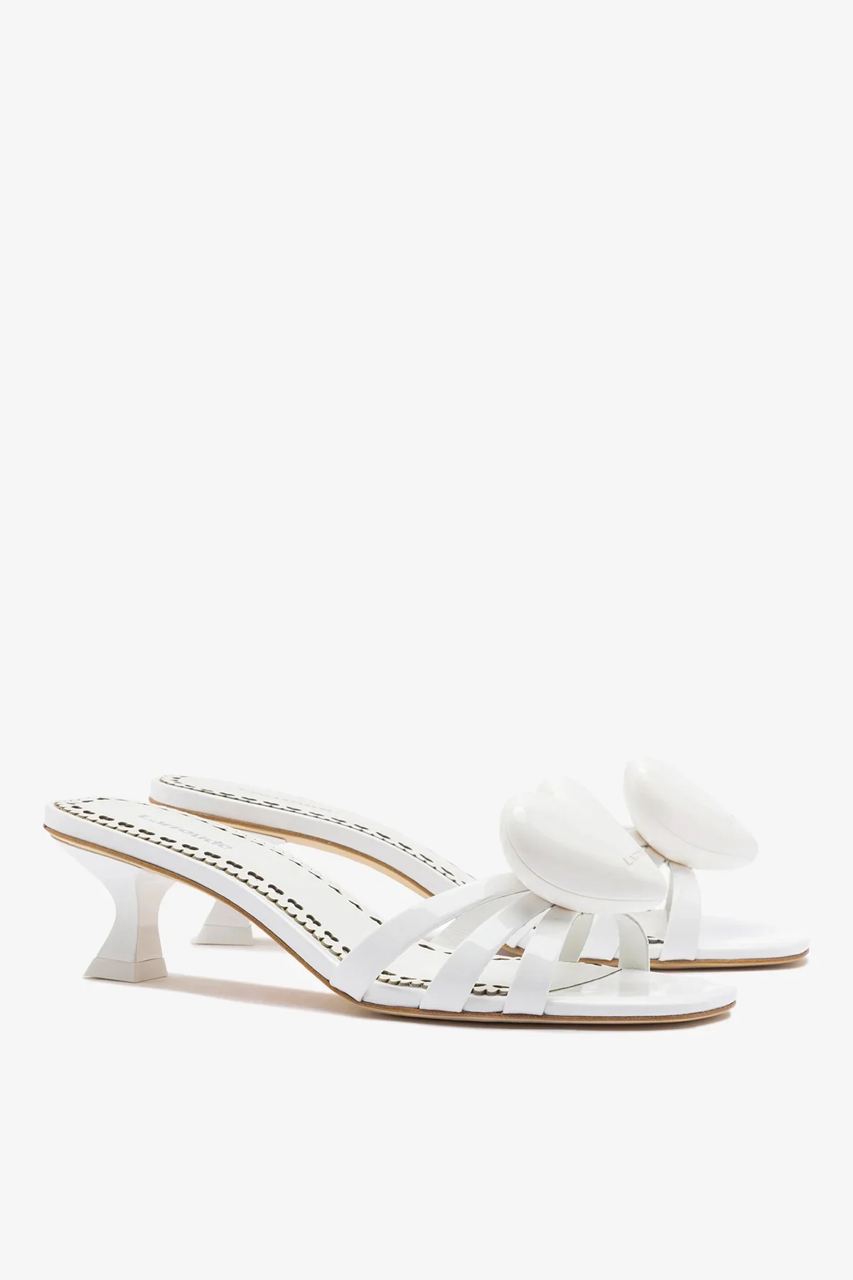 Mule Amore Couro Verniz Branco - Image 3