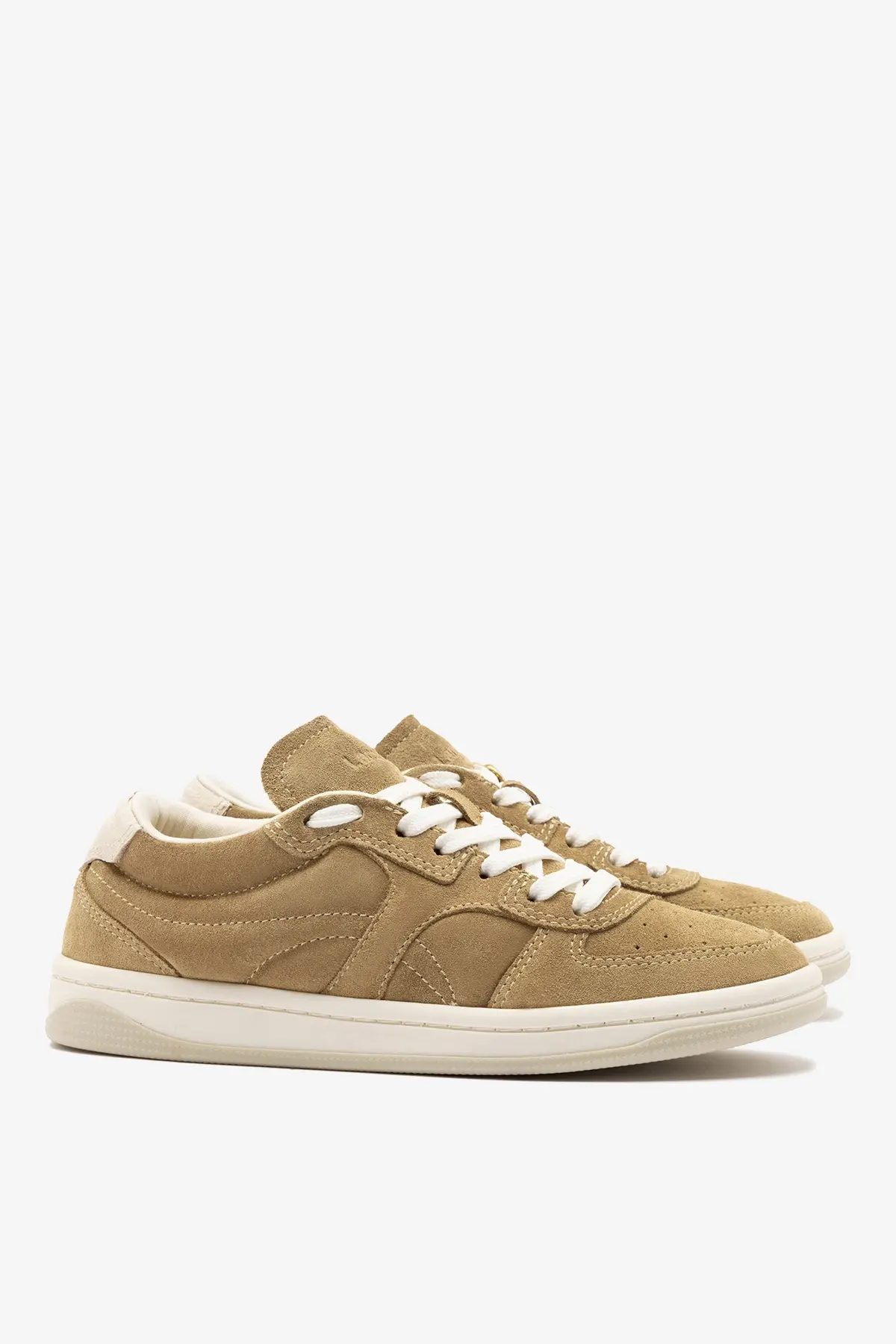 Tênis George Camurça Caramelo e Couro Off White - Image 3