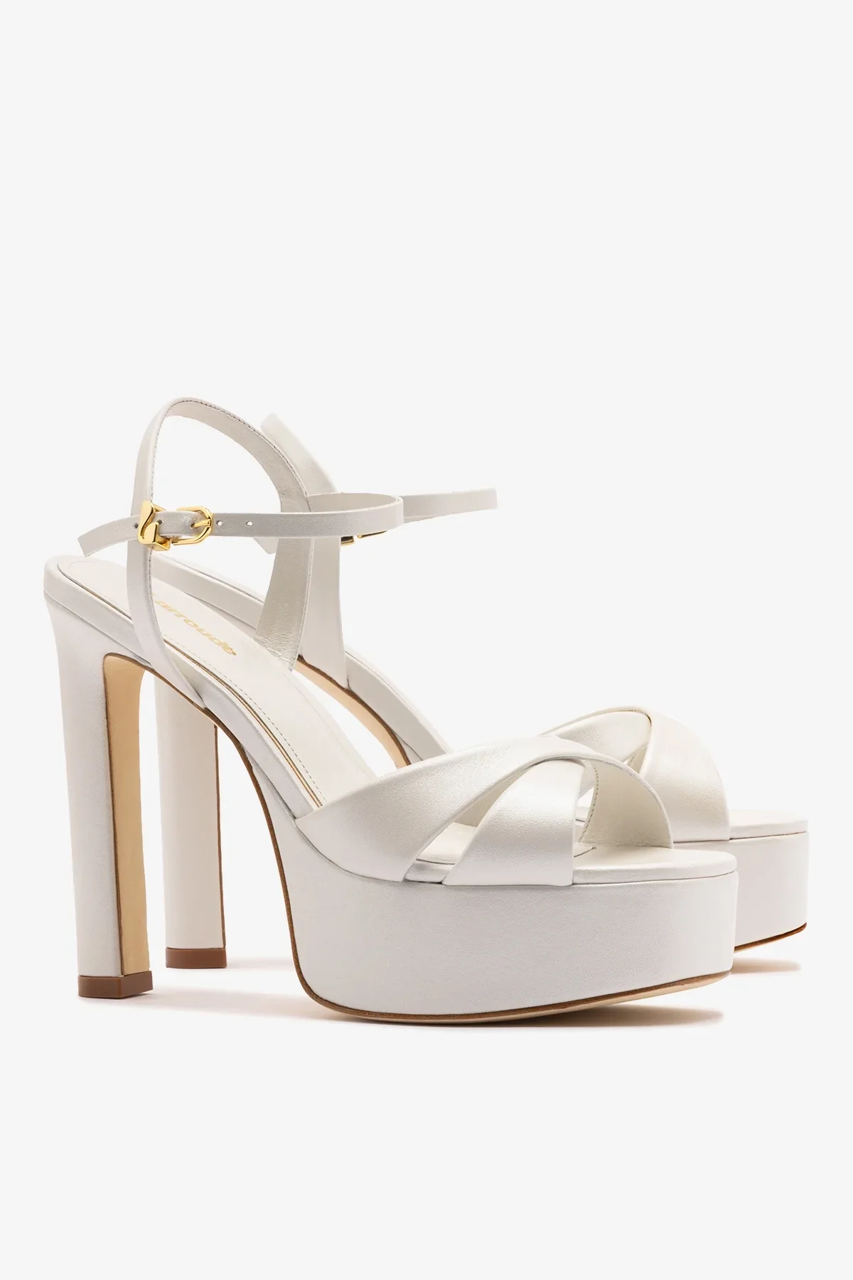 Sandália Plataforma Bianca High Couro Off White - Image 3