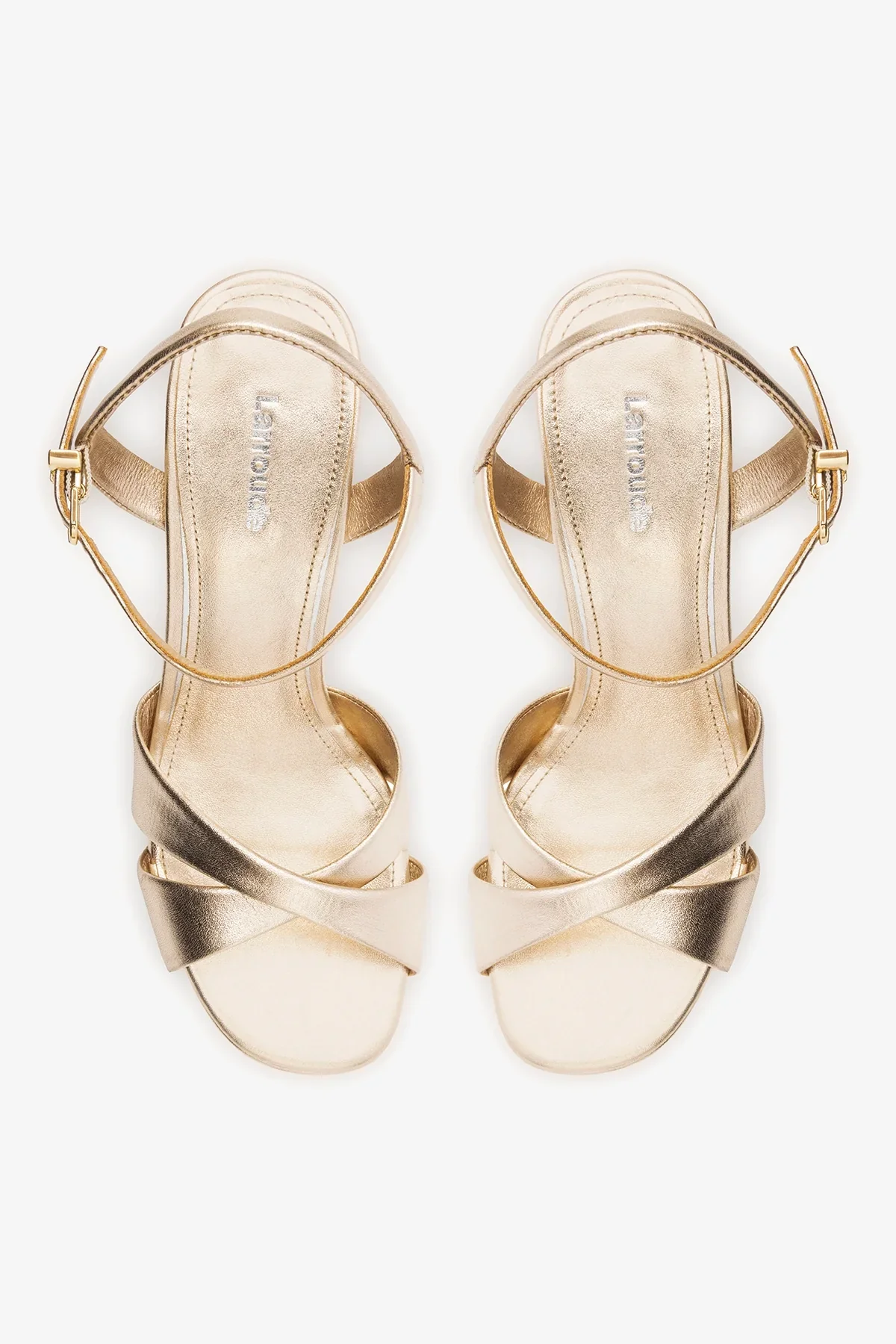 Sandália Plataforma Bianca High Couro Dourado - Image 6