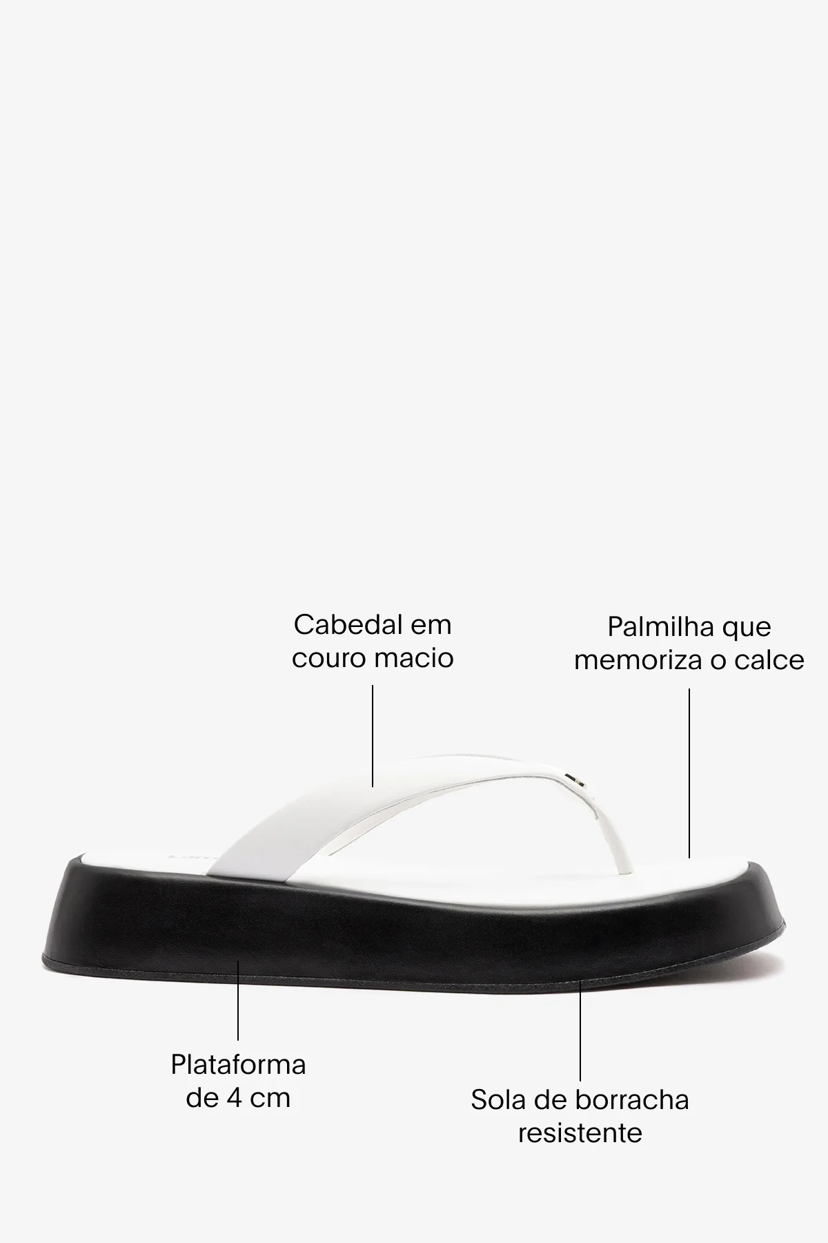 Sandália Roxy Couro Preto e Branco - Image 5