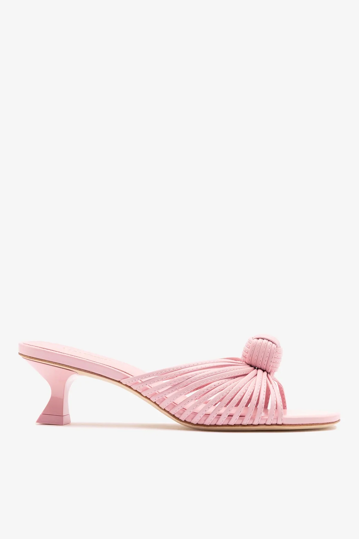 Mule Valerie Couro Rosa