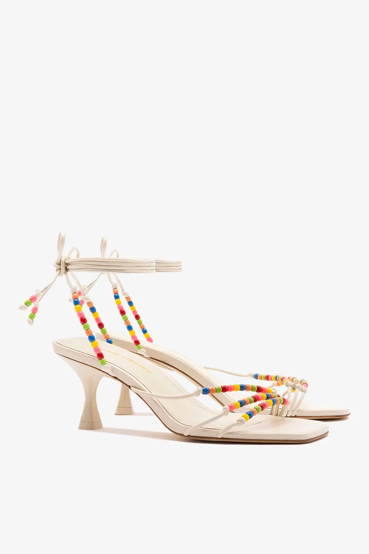 Larroudé x Ciao Lucia: Sandália Eloisa Couro Off White - Image 3