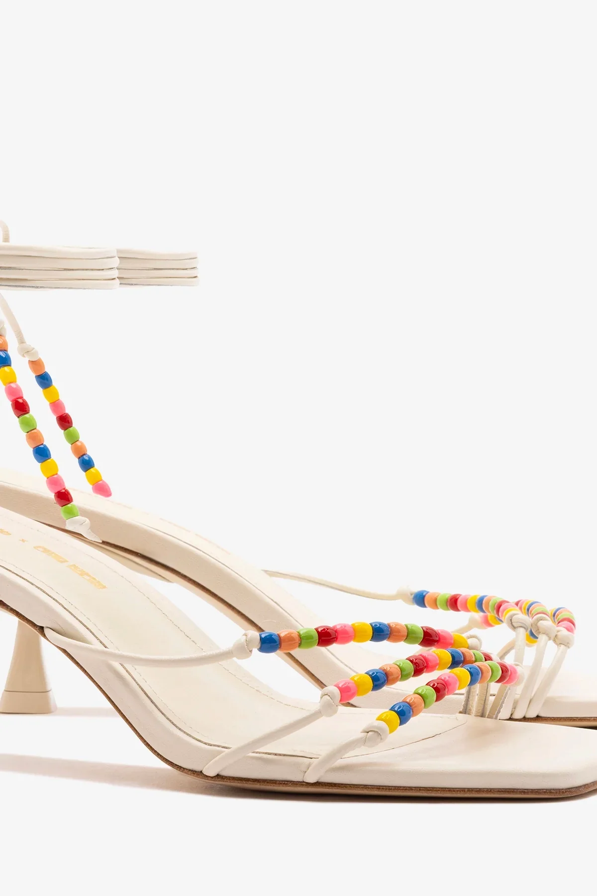 Larroudé x Ciao Lucia: Sandália Eloisa Couro Off White - Image 4