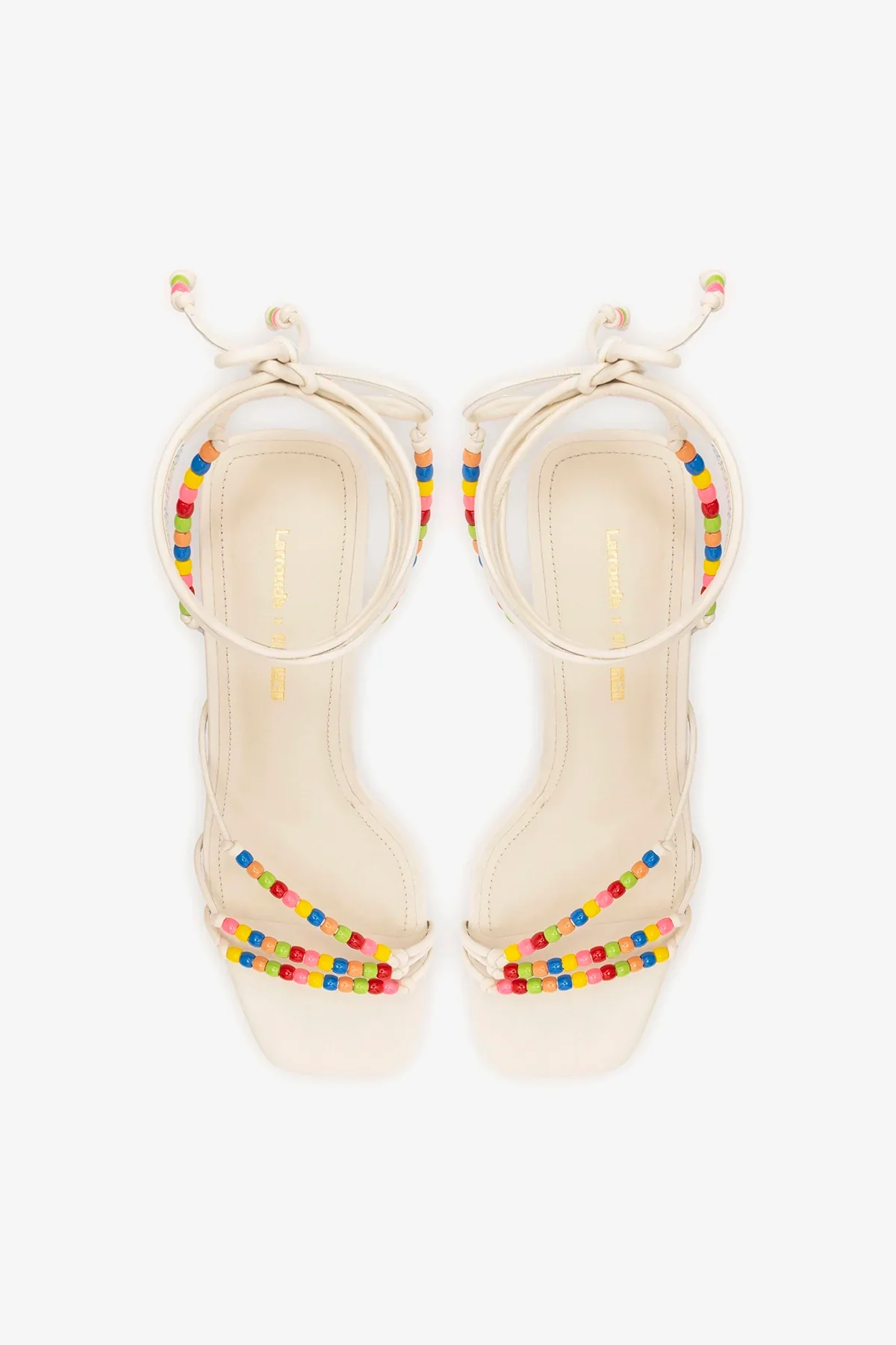 Larroudé x Ciao Lucia: Sandália Eloisa Couro Off White - Image 6