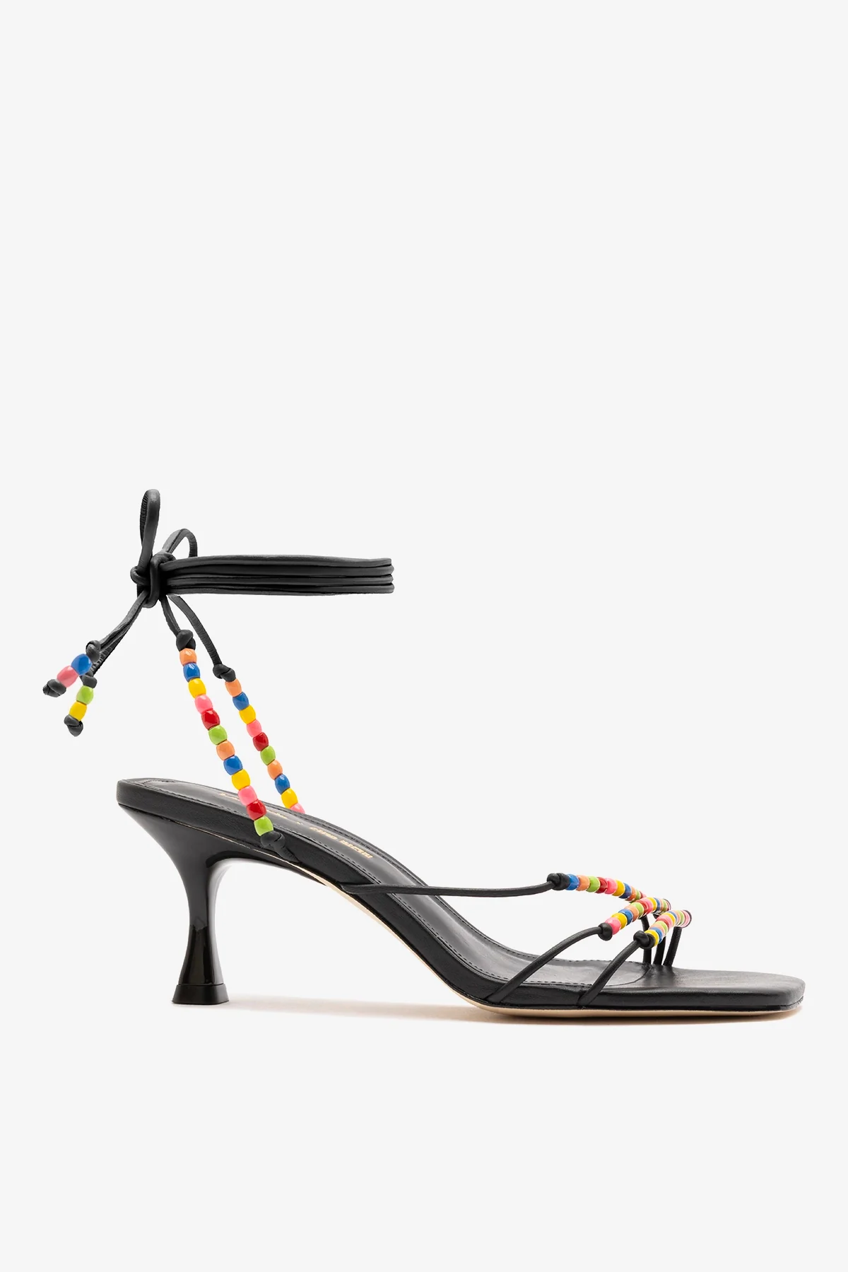 Larroudé x Ciao Lucia: Sandália Eloisa Couro Preto