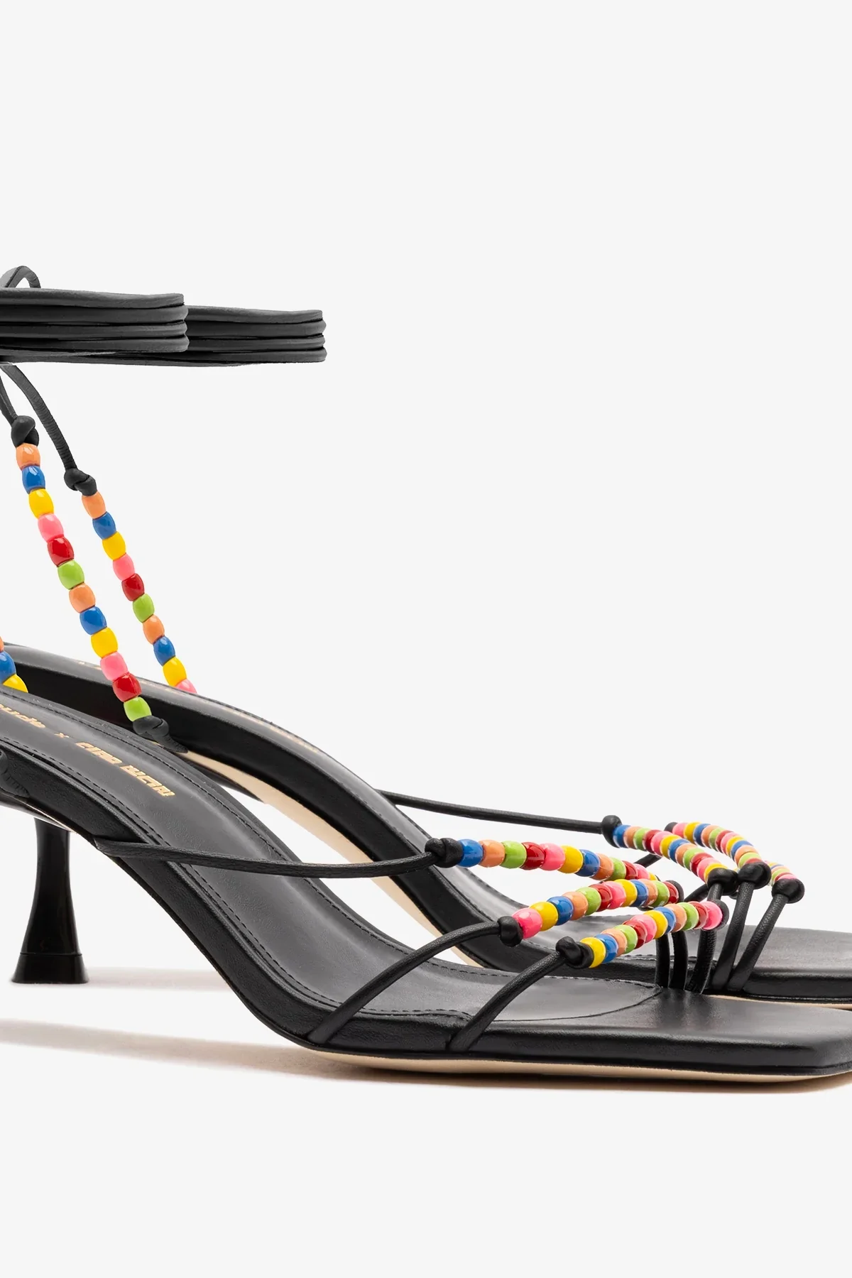 Larroudé x Ciao Lucia: Sandália Eloisa Couro Preto - Image 4