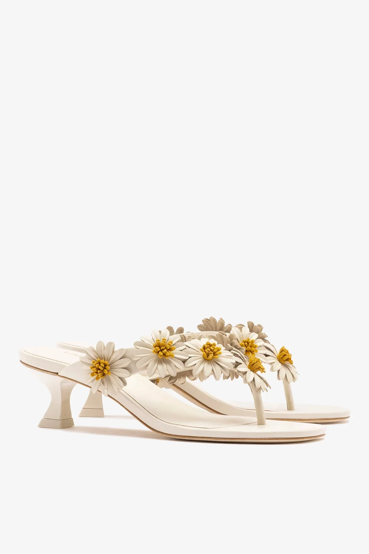 Mule Fiore Couro Off White - Image 3