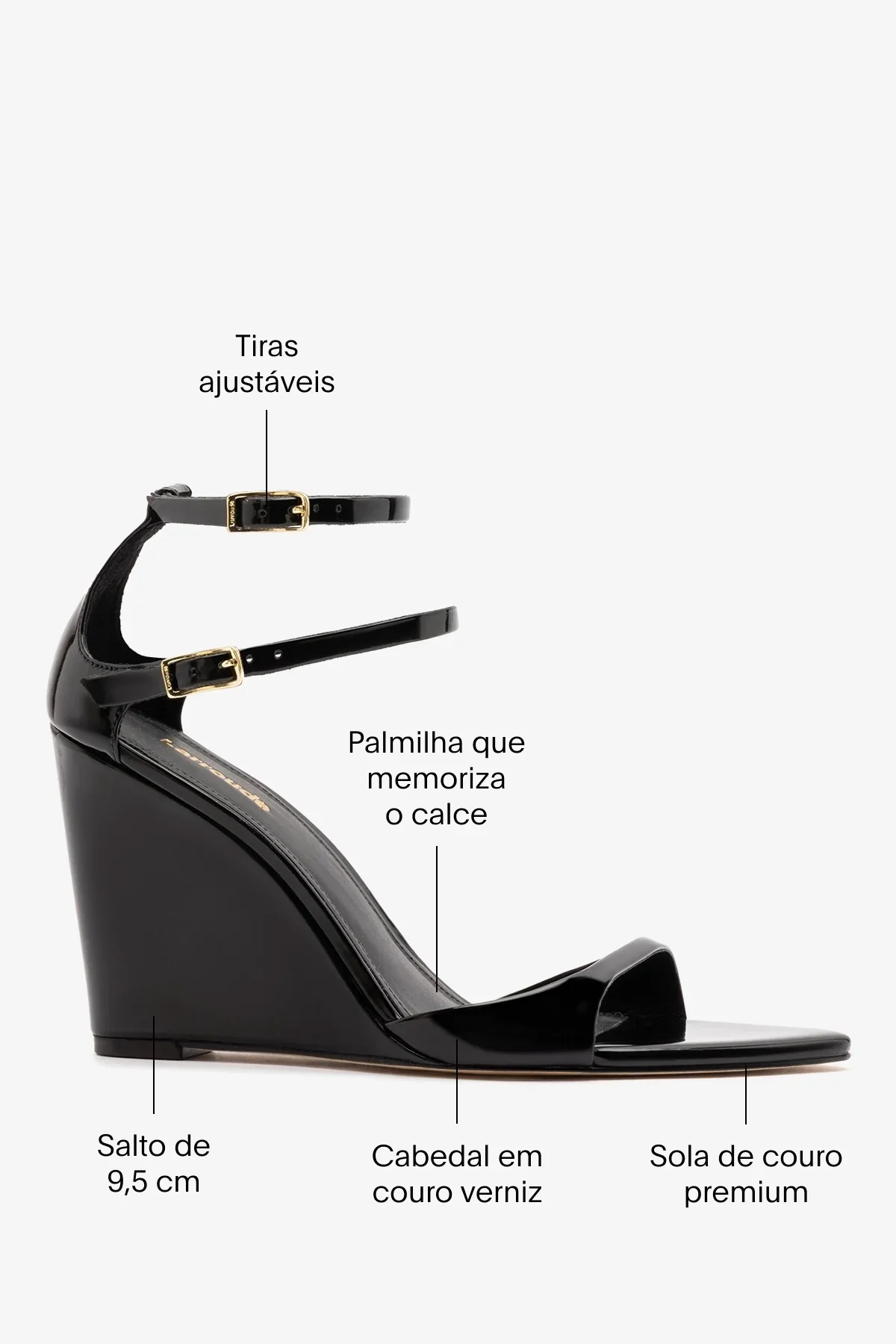 Sandália Luma Couro Verniz Preto - Image 5