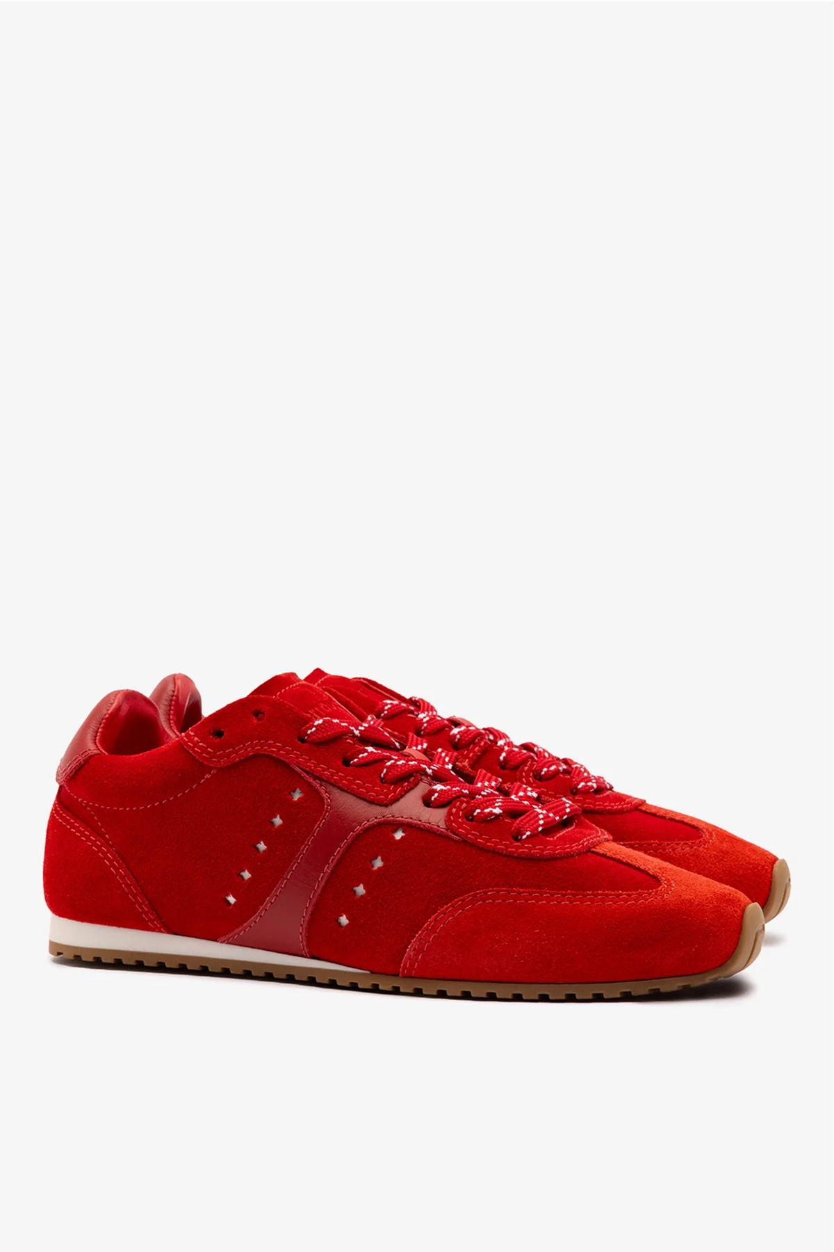 Tênis Stella Camurça Vermelho e Couro Vermelho - Image 3