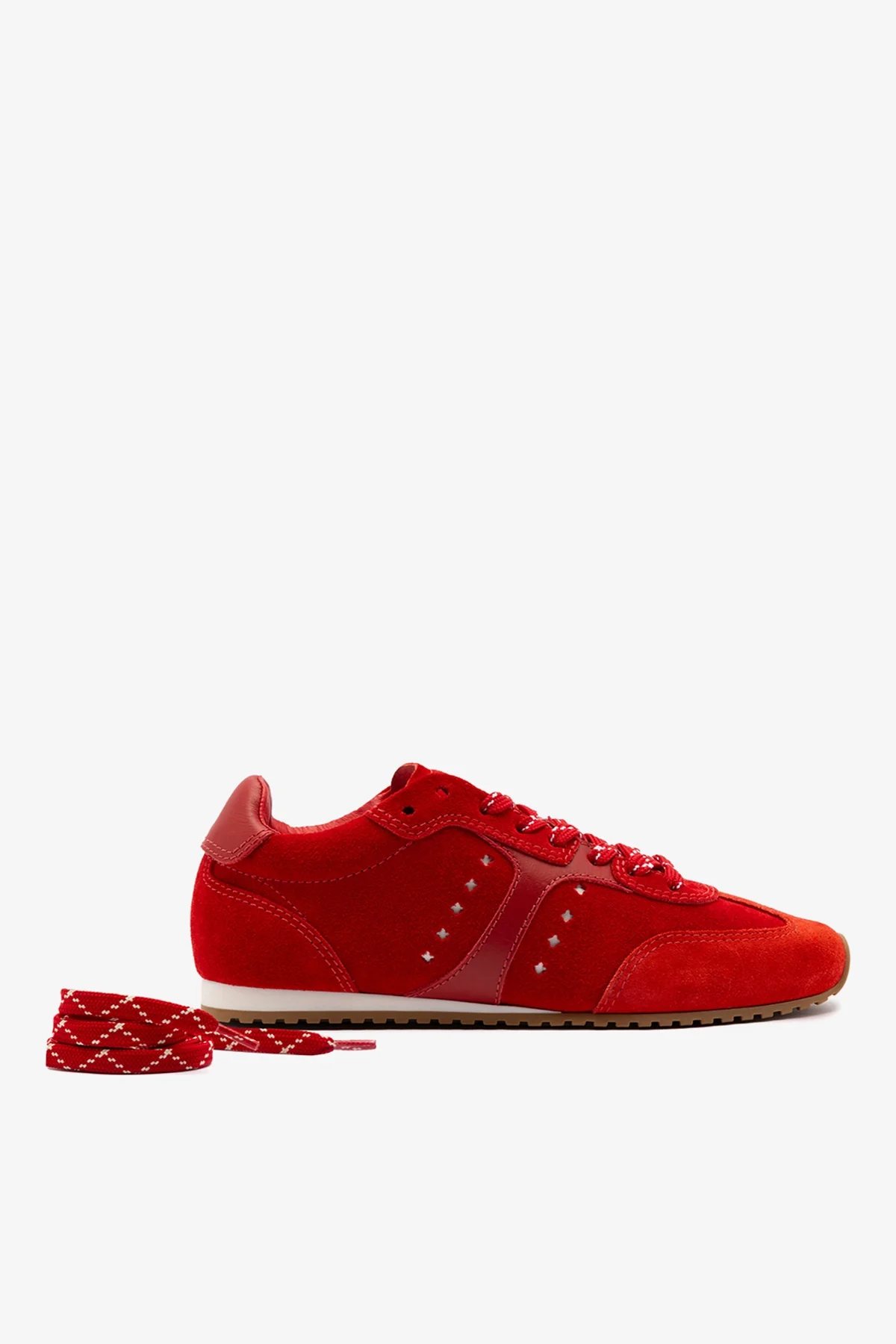 Tênis Stella Camurça Vermelho e Couro Vermelho - Image 5
