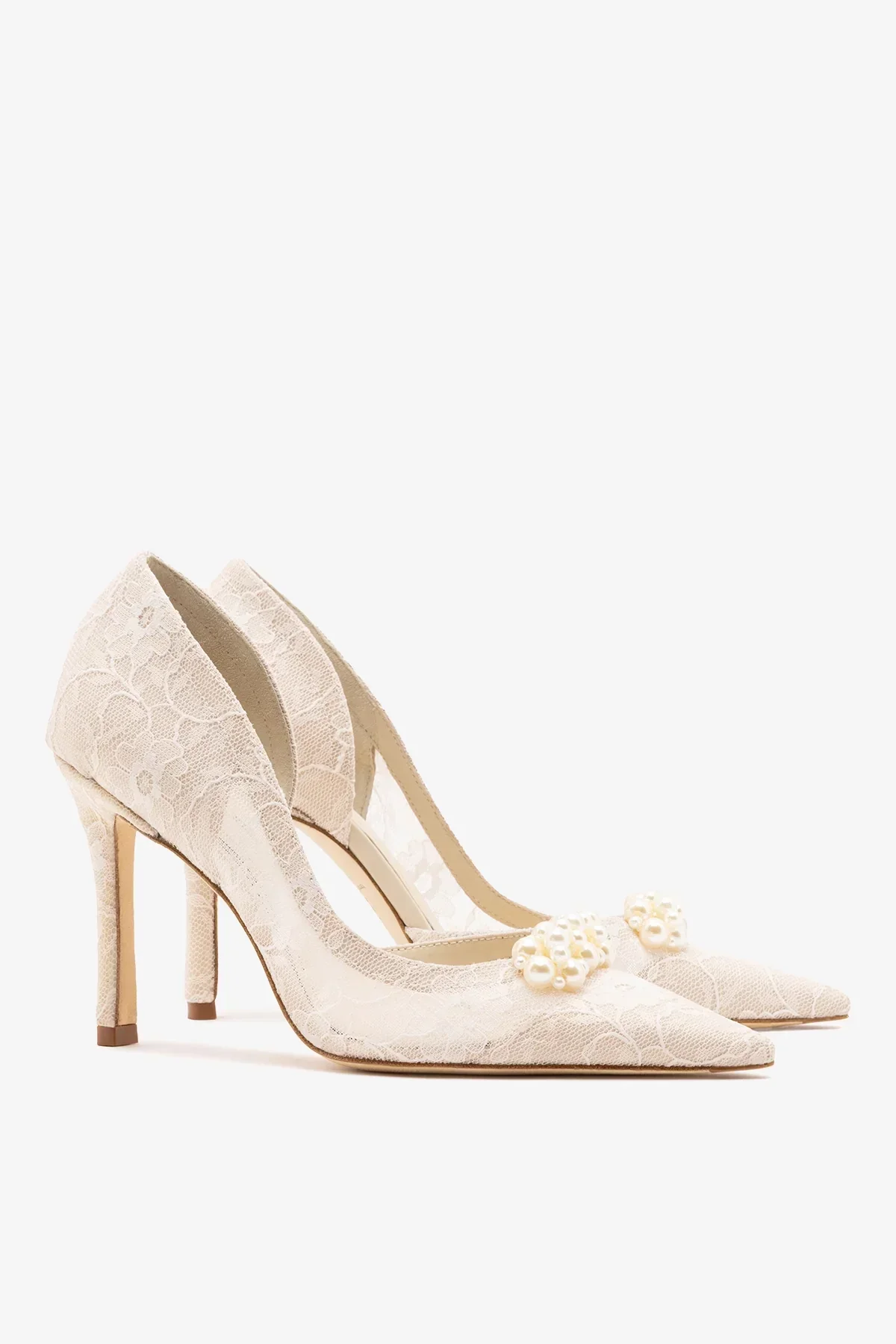 Larroudé x Markarian: Scarpin D'Orsay Renda Branco - Image 3