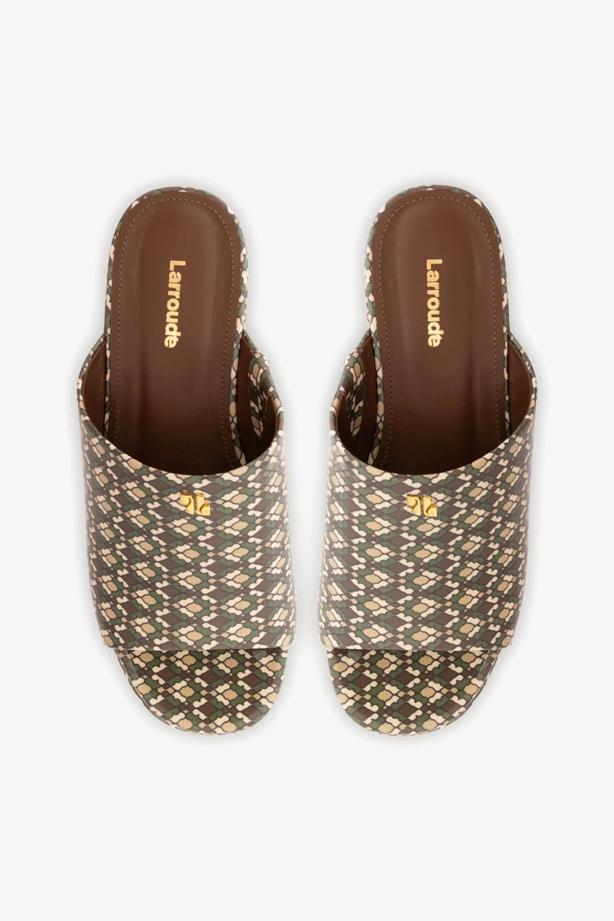 Mule Charli Couro Verniz Estampado Verde - Image 7