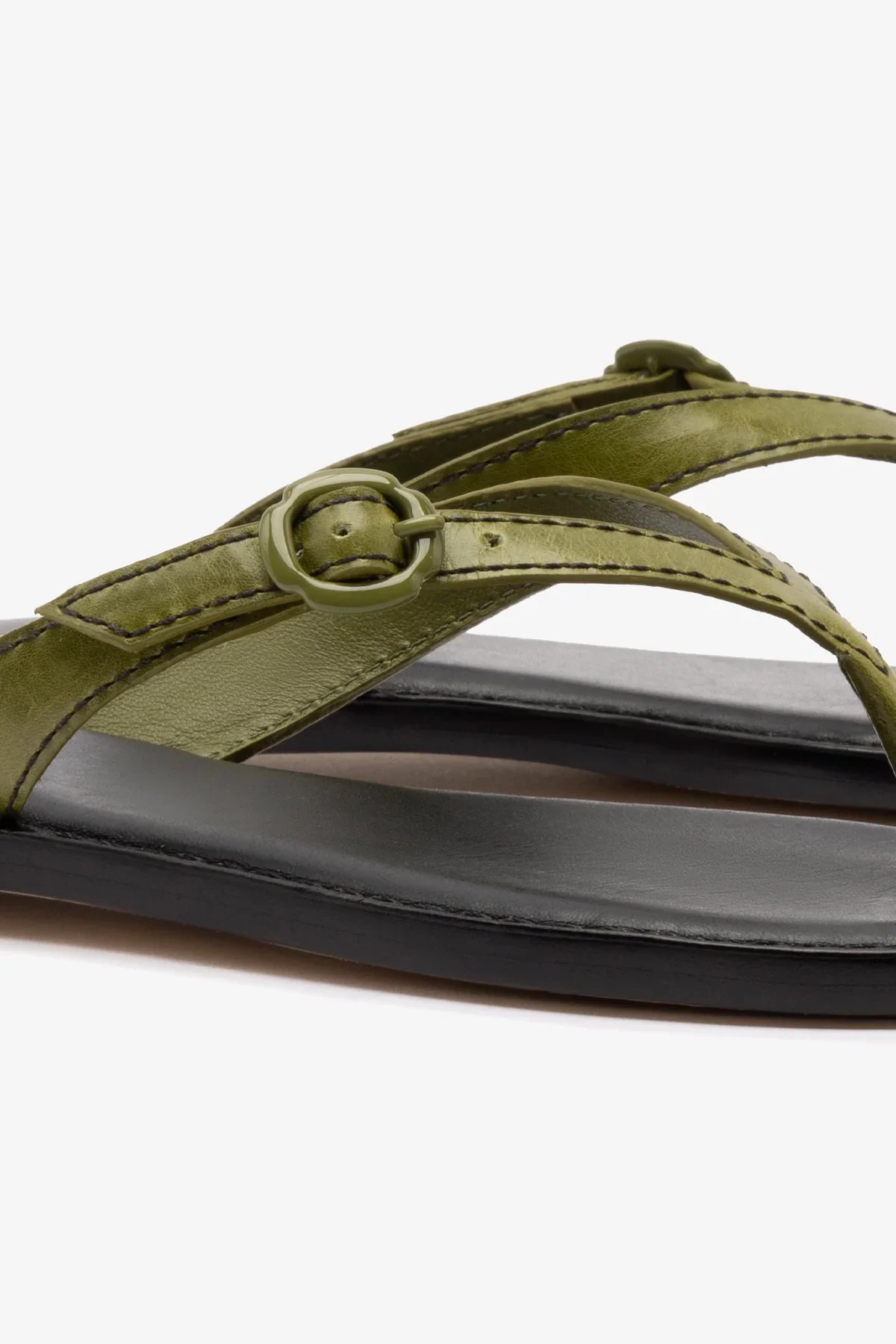Flat Mary Kate Couro Verde - Image 4