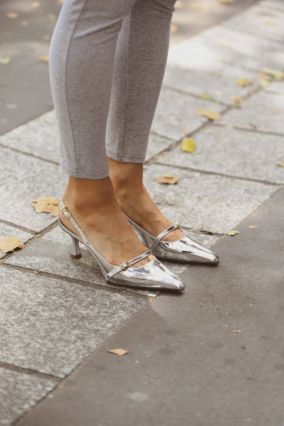 Slingback Ines Espelhado Prateado - Image 6