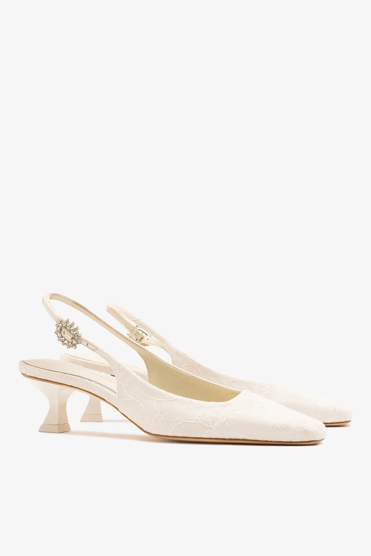 Larroudé x Markarian: Slingback Amal Renda Branco - Image 3