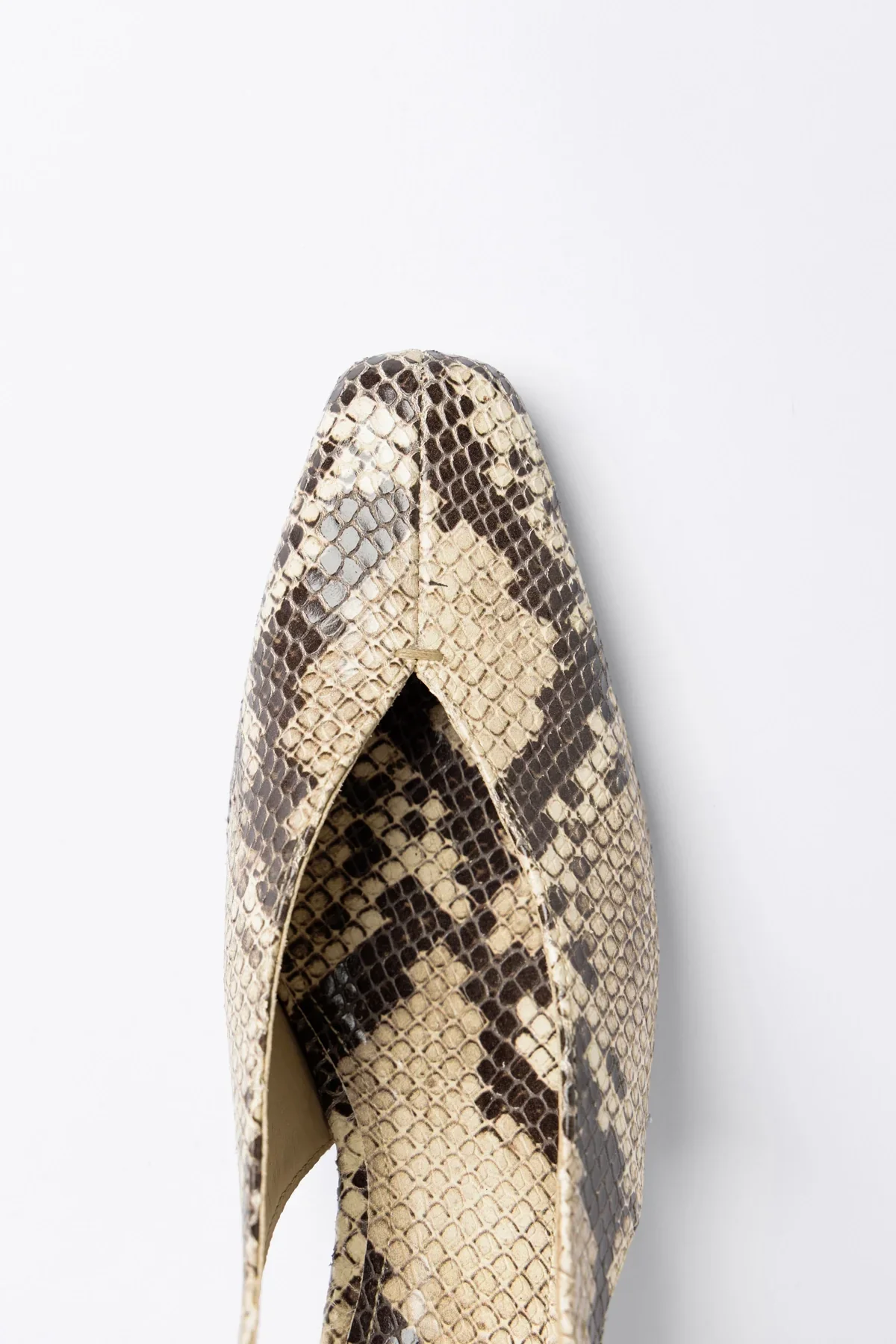 Slingback Katie Couro Cobra Bege - Image 4