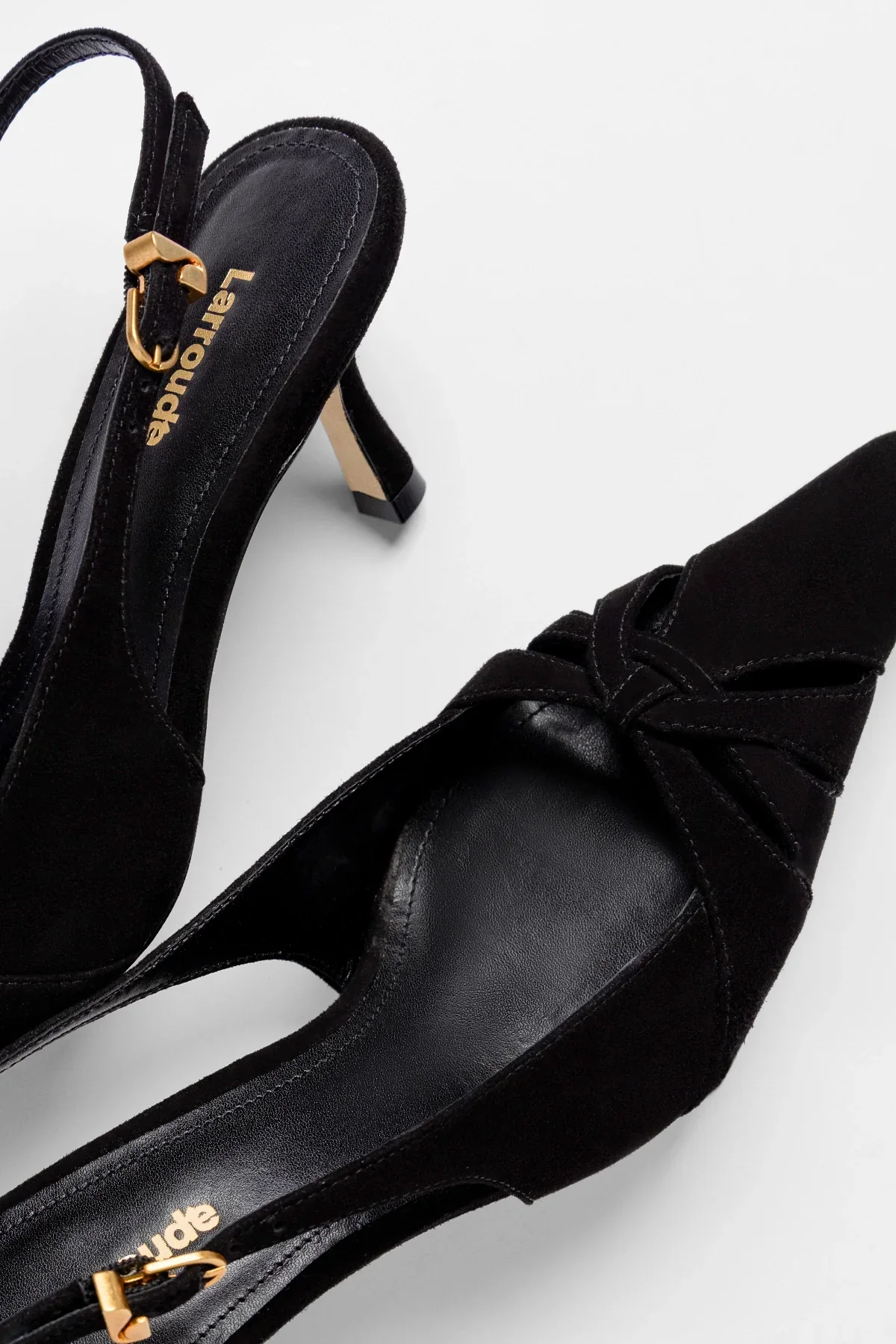 Slingback Kirstin Camurça Preto - Image 4