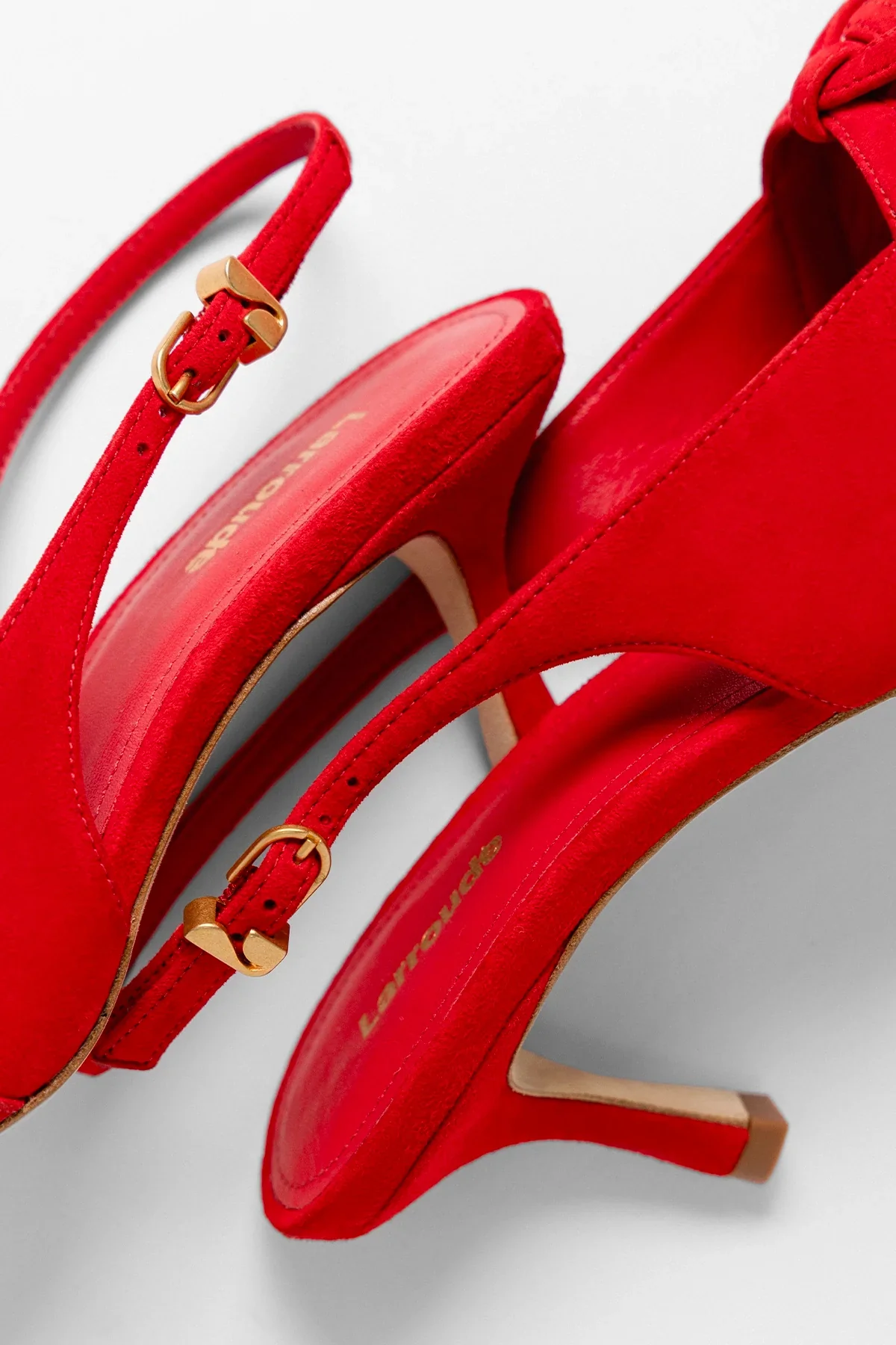 Slingback Kirstin Camurça Vermelho - Image 4