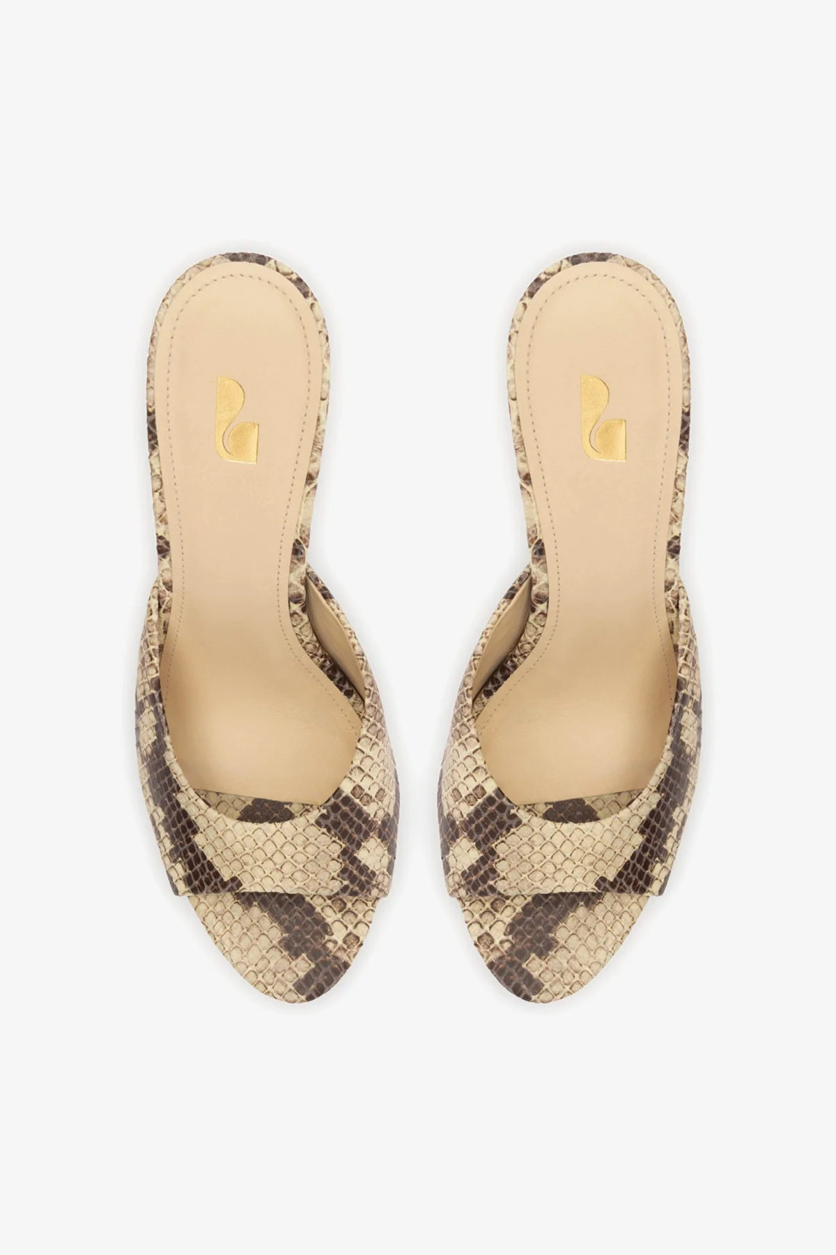 Mule Jasmine Hi Couro Cobra Bege - Image 7