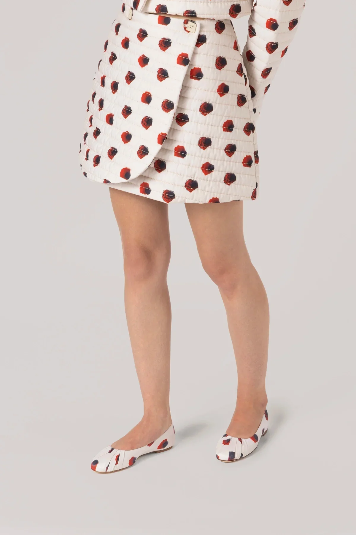 Mini Saia Marina Algodão Floral Branco - Image 3