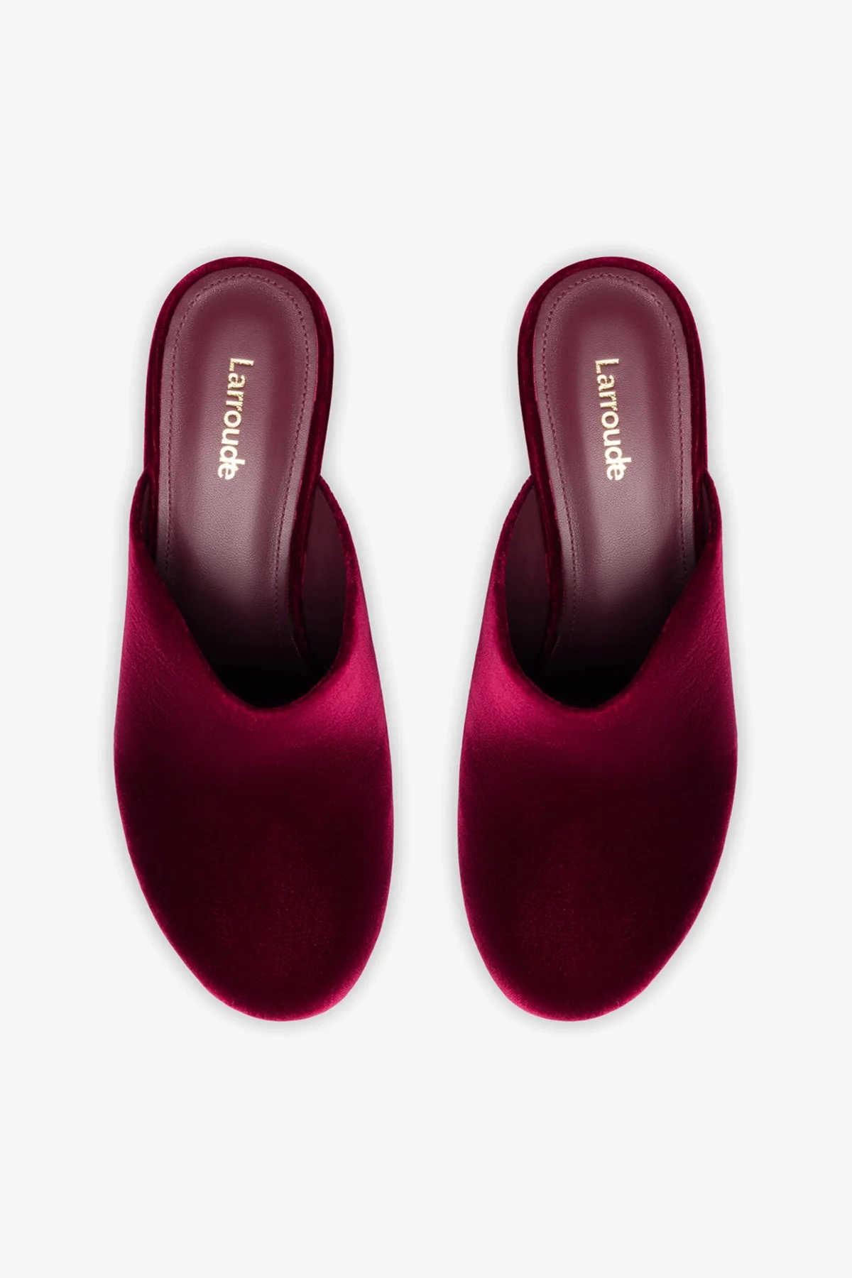Mule Clog Plataforma Miso Veludo Vinho - Image 7